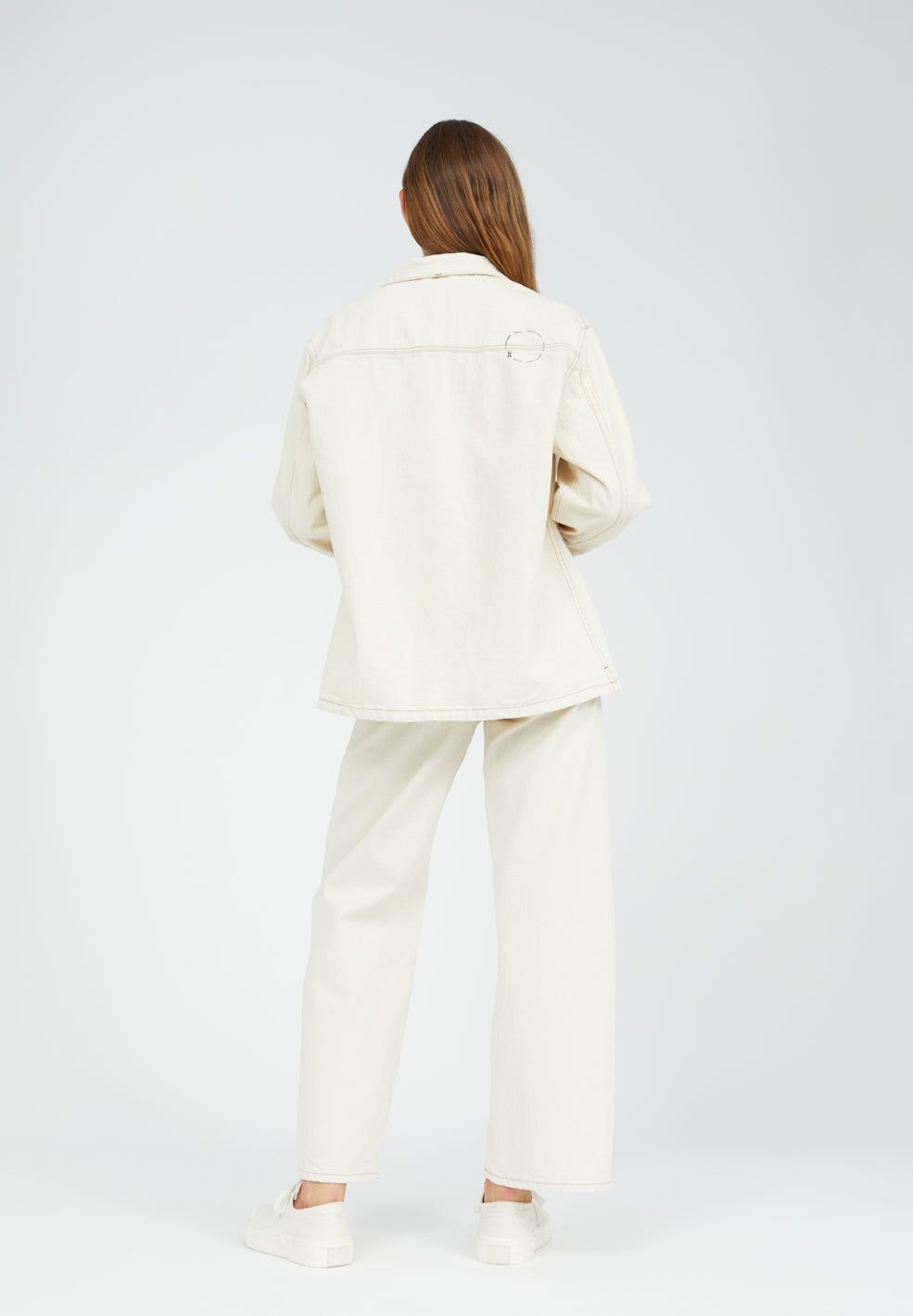 Veste écru en coton bio et recyclé non teinté  - SKYLAAR UNDYED