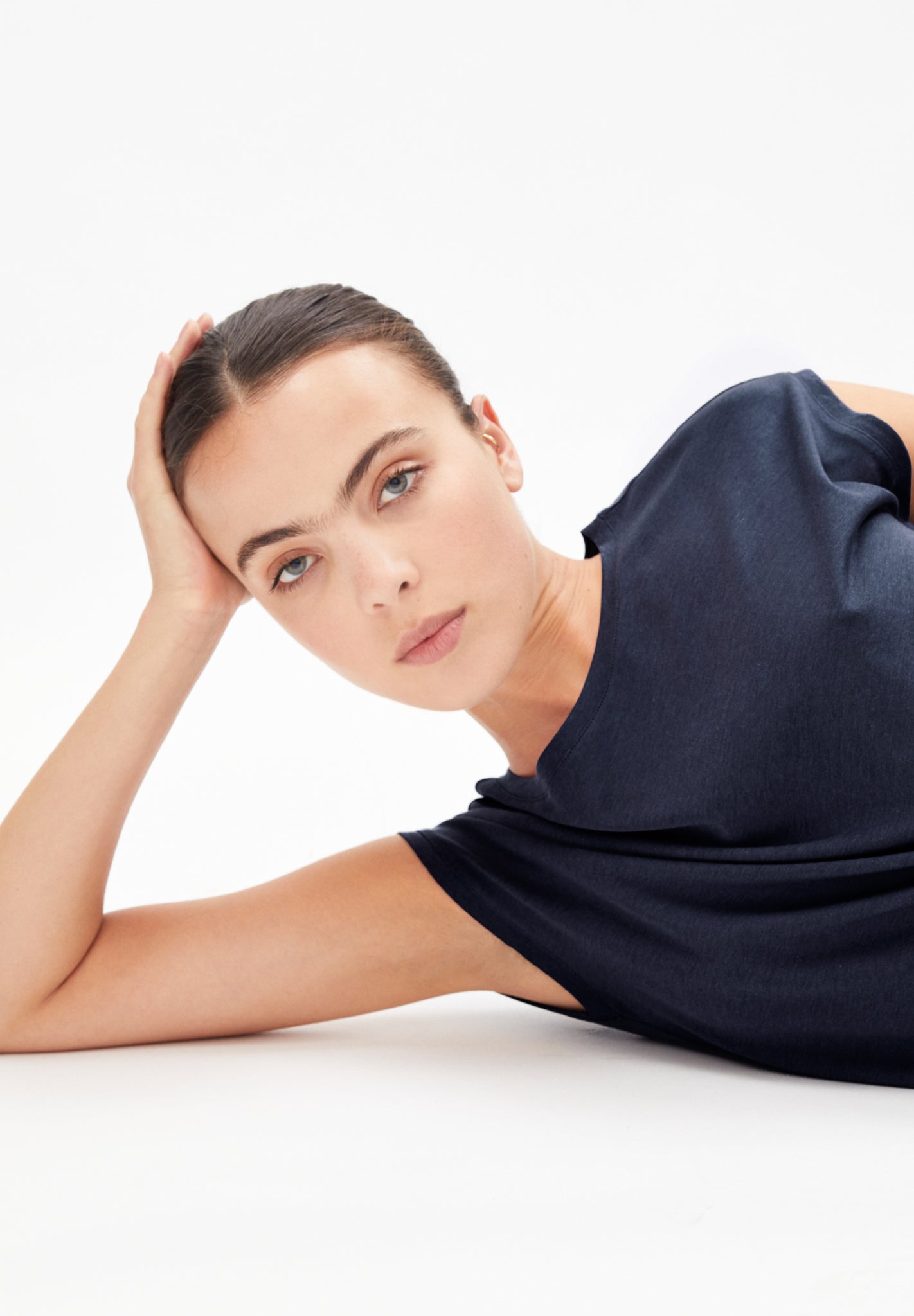 T-shirt bleu nuit en tencel - Jilaa