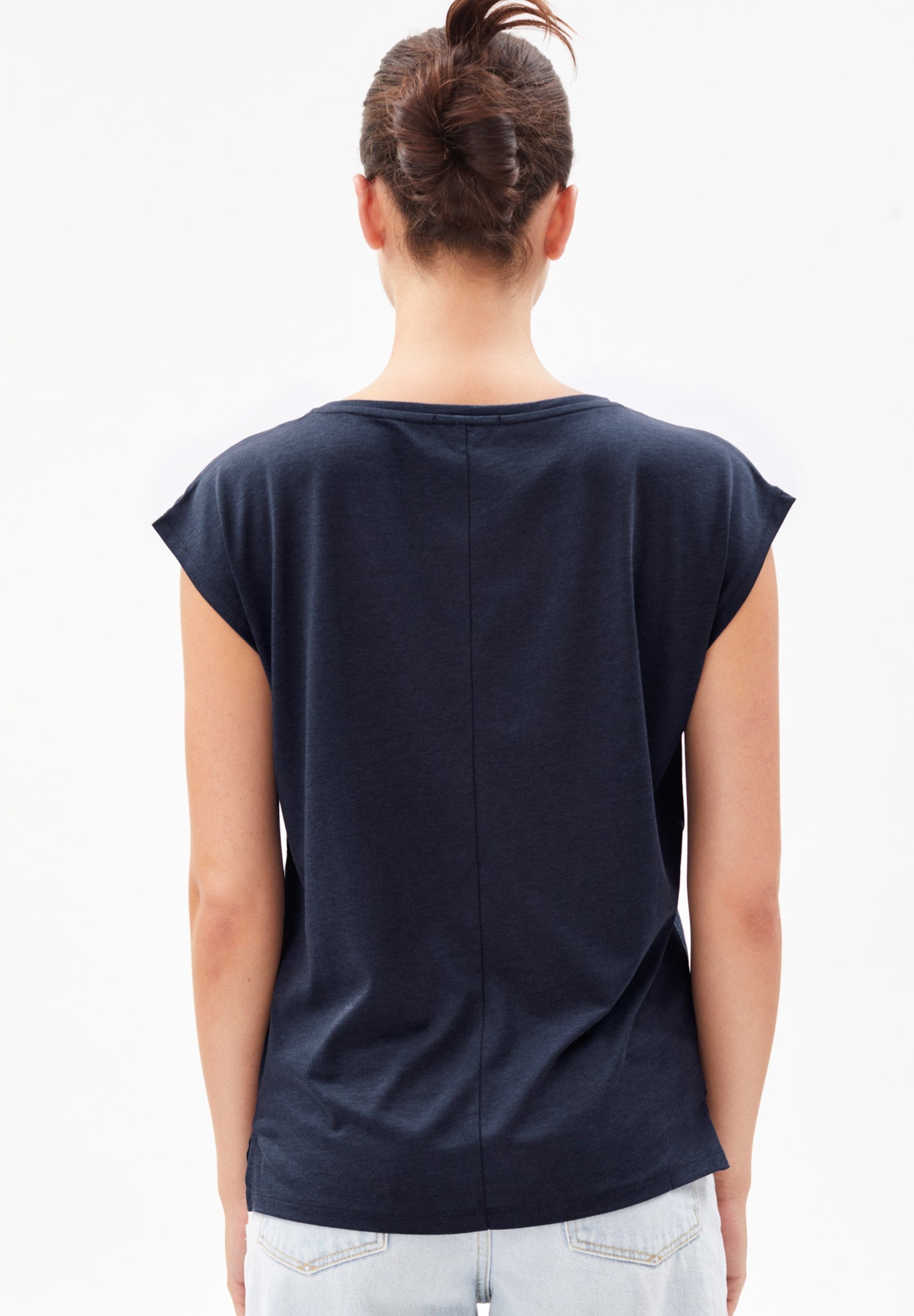 T-shirt bleu nuit en tencel - Jilaa
