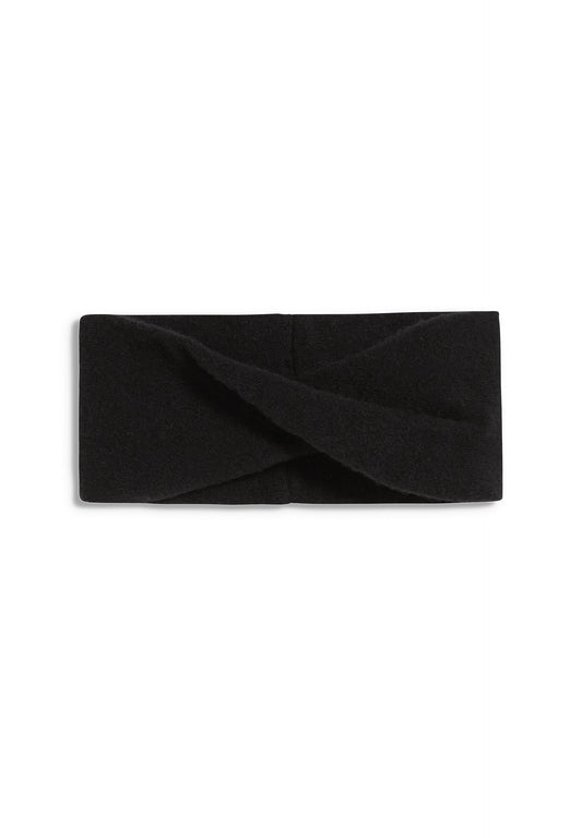 Bandeau noir en laine recyclée - MARTIAA black