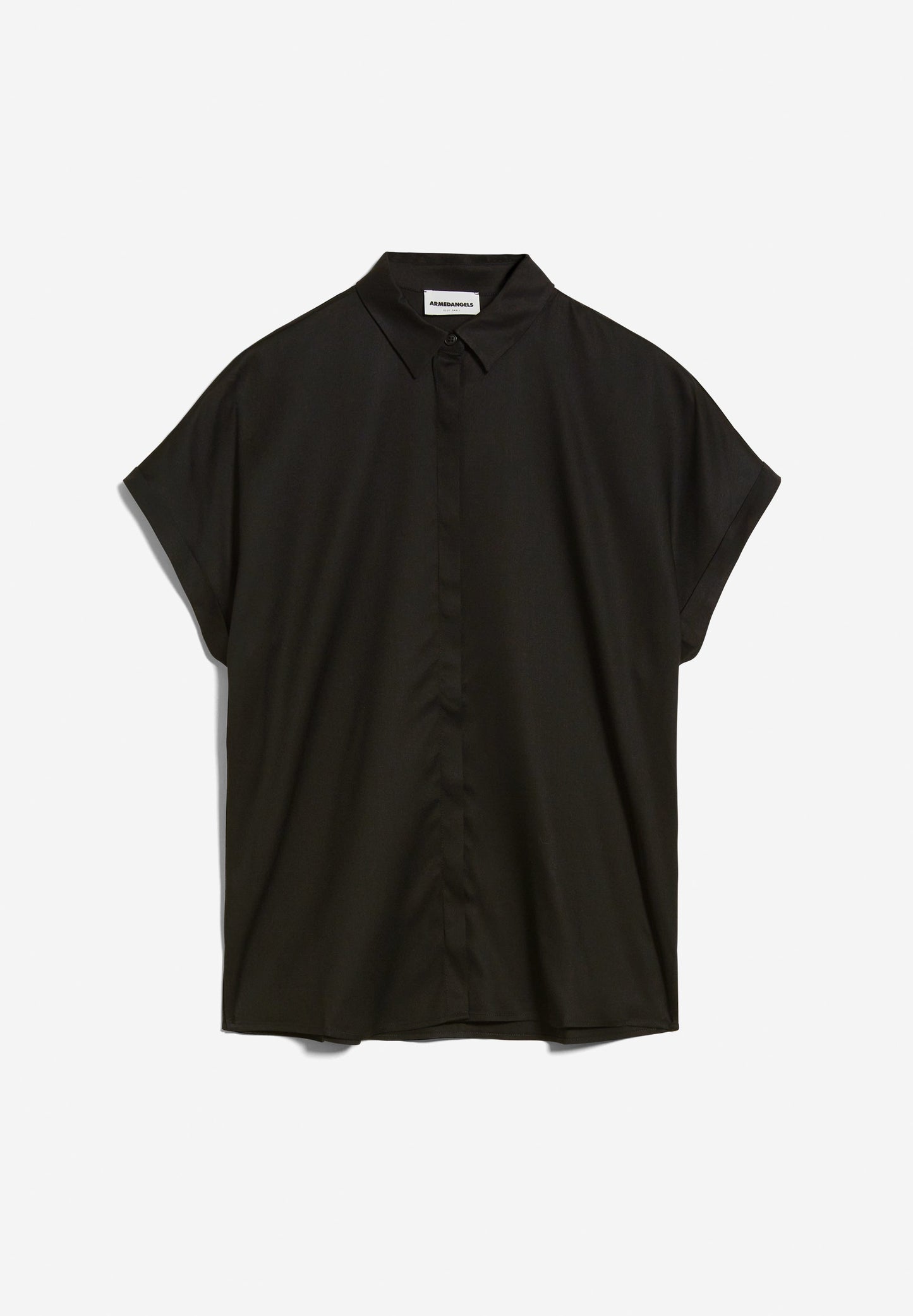 Chemise manches courtes noire en ecovero - zonjaa