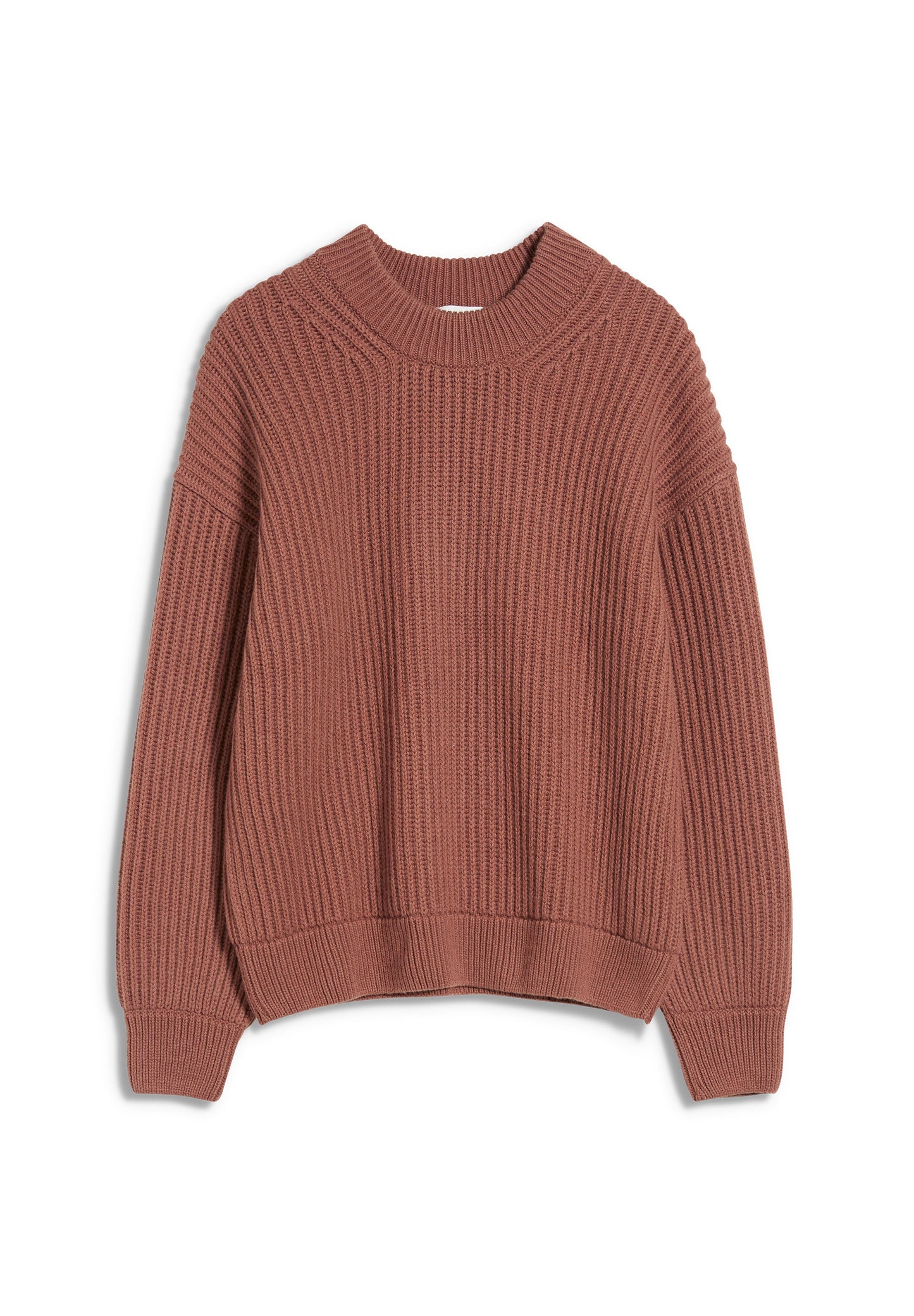 Pull vieux rose en maille en laine et coton bio - hilariaa copper glow