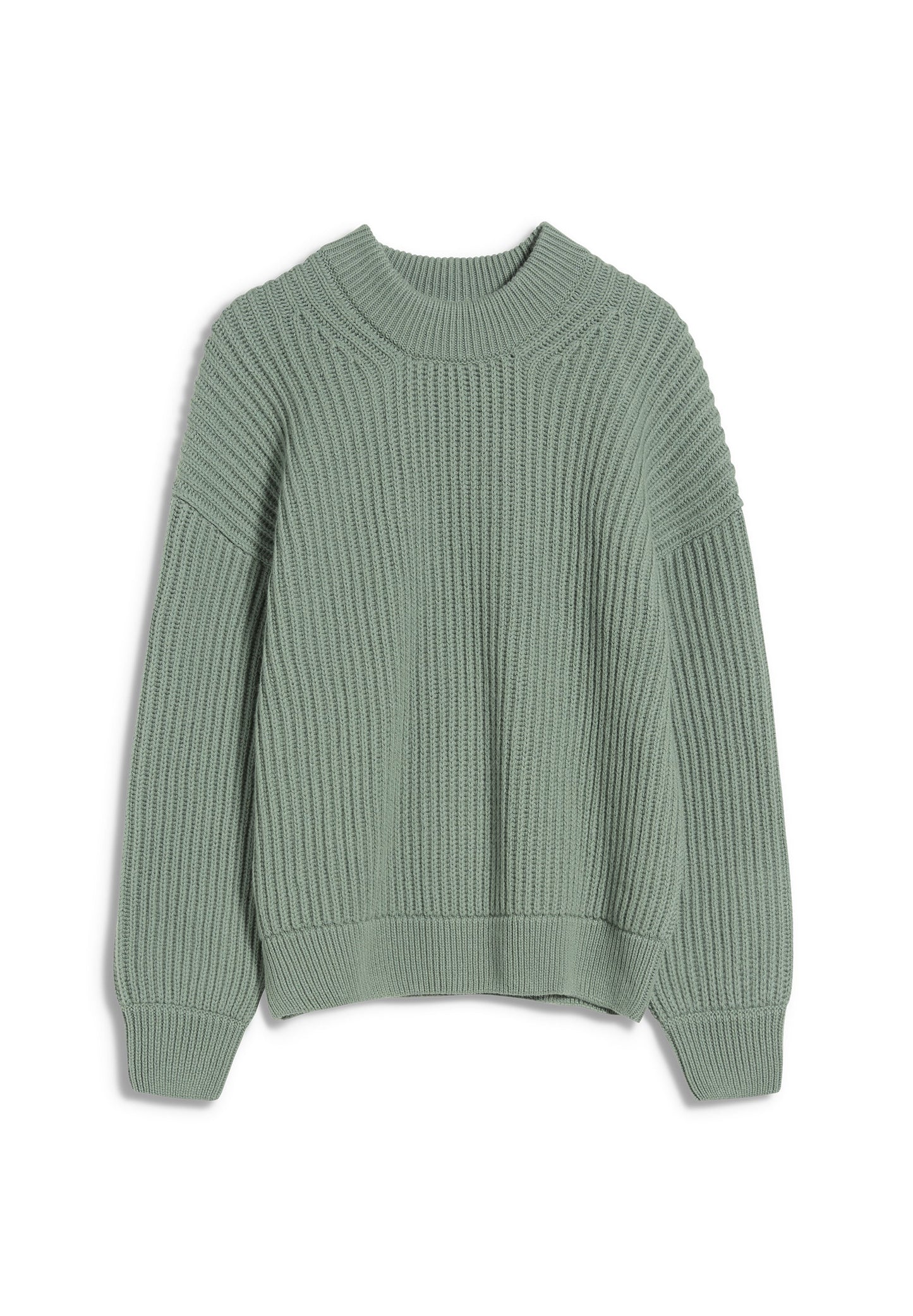 Pull vert pistache en laine et coton bio - HILARIAA SOFT - sage green