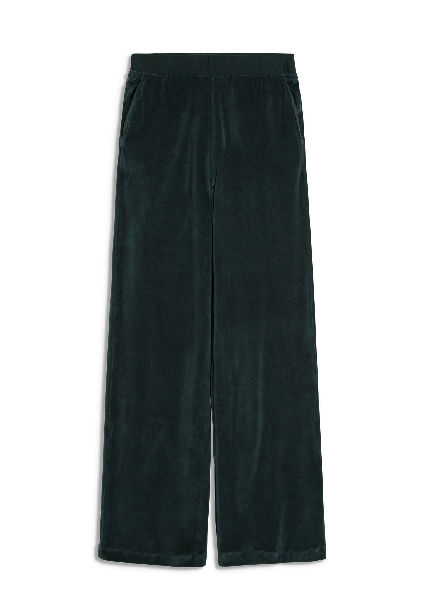 Pantalon ample velours vert foncé en coton bio - asteyaa vintage green