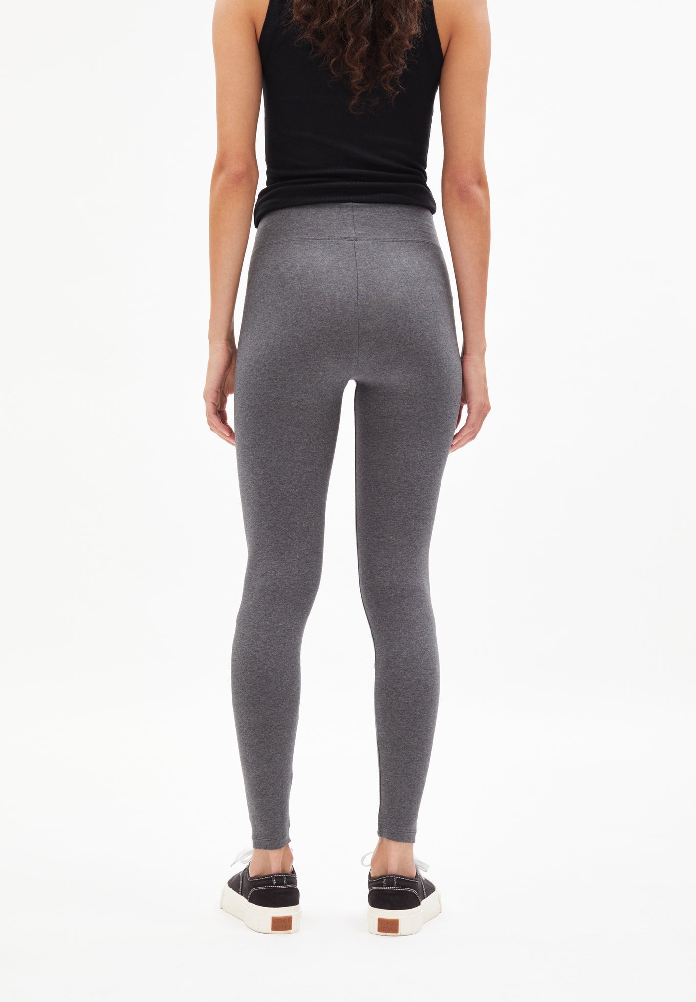 Legging gris en coton bio - Faribaa logo grey melange