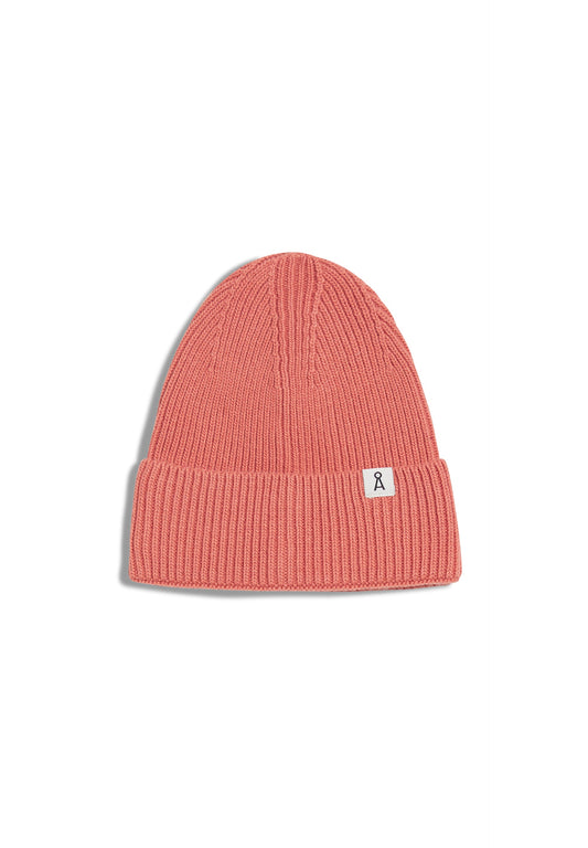 Bonnet rose en coton et laine bio - MAAX pink maple
