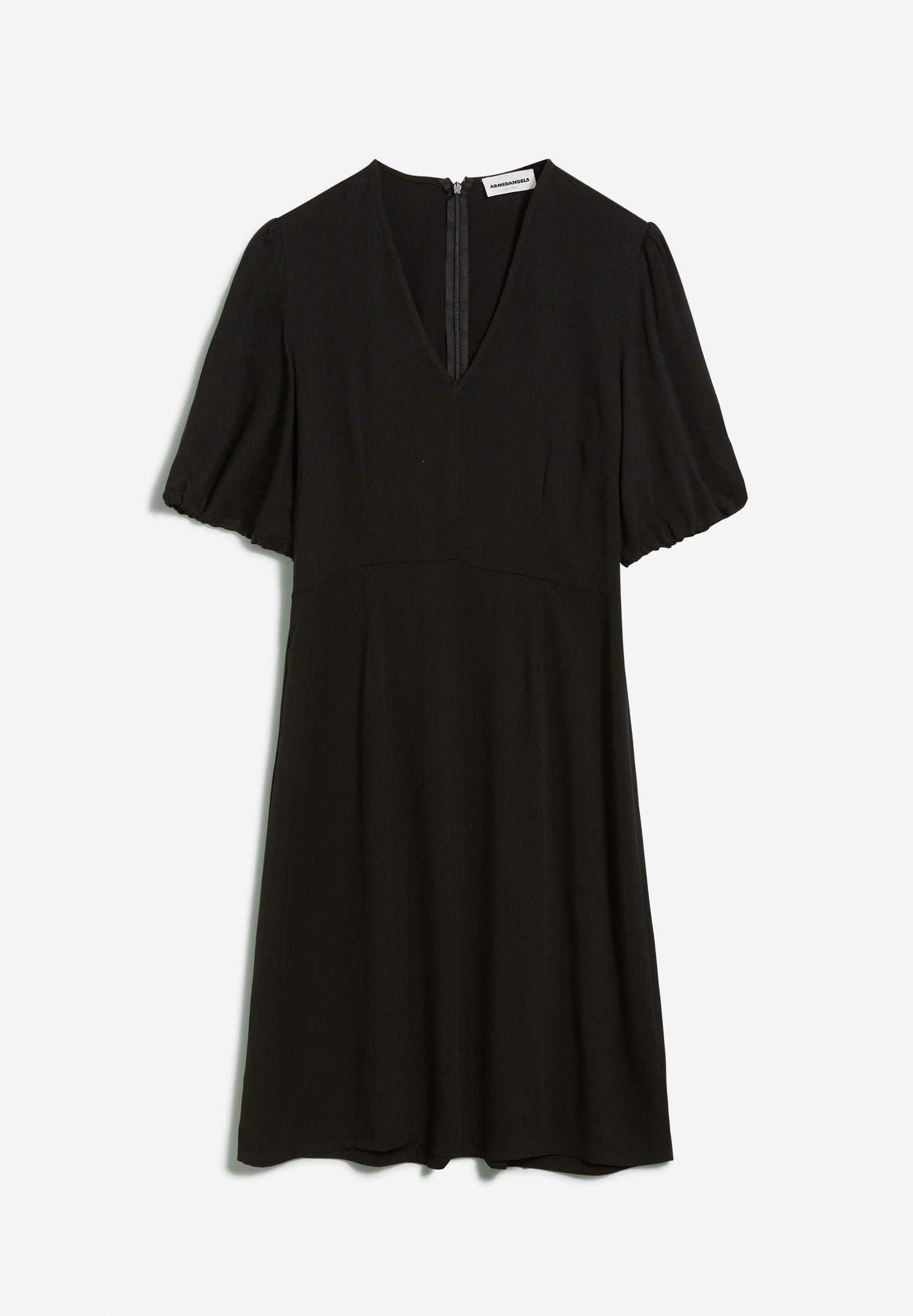Robe courte noire en viscose Ecovero - cintiaa