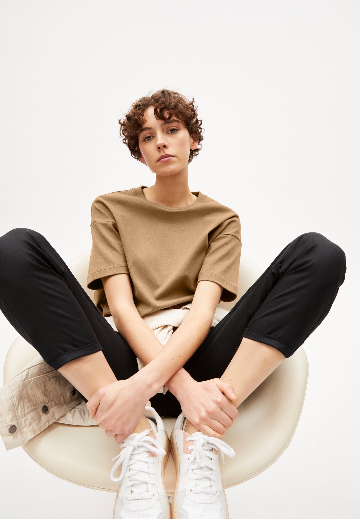 Pantalon noir ample en coton bio - daniaa