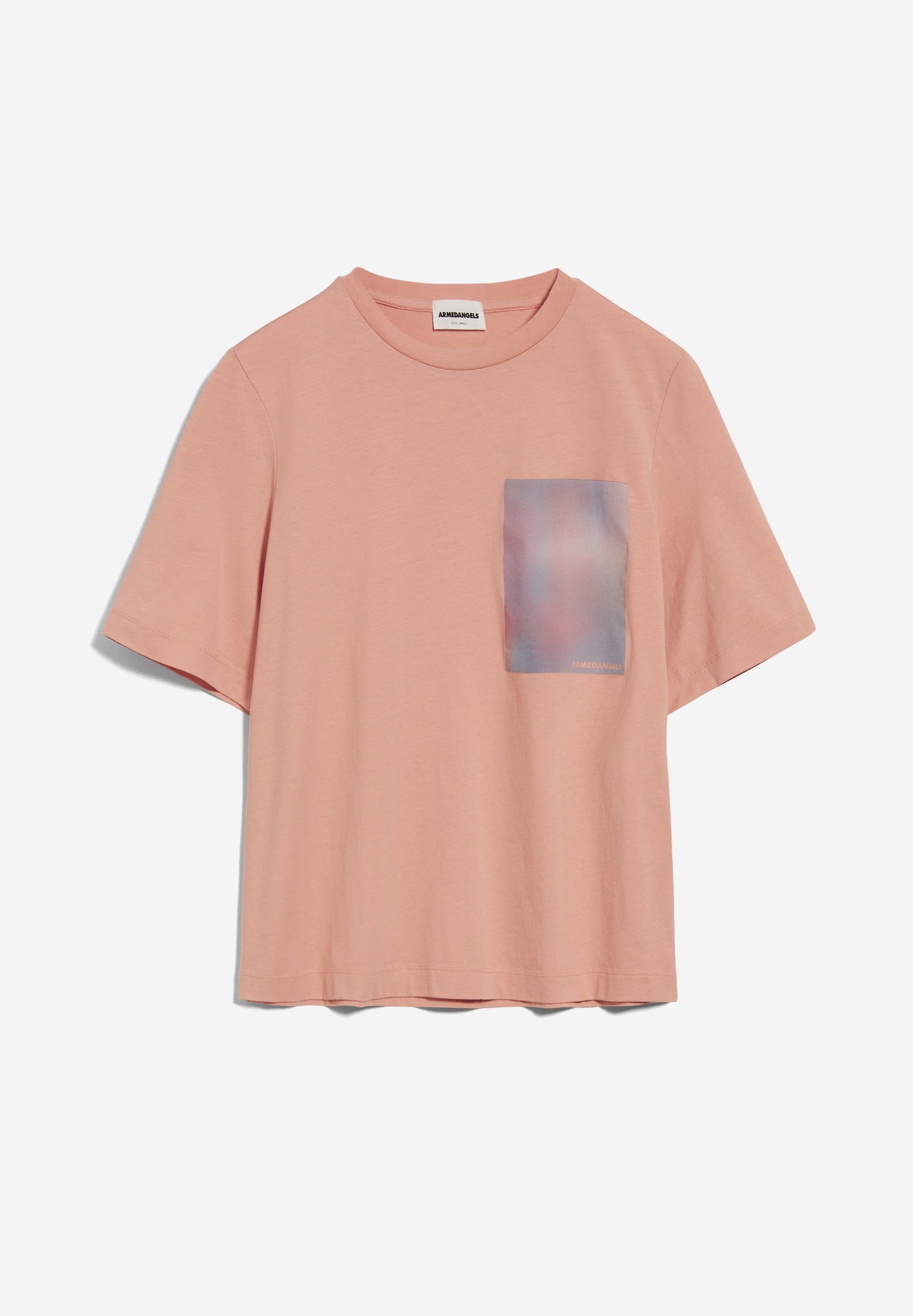 T-shirt ample rose en coton bio - layaa atmospheric peach blossom