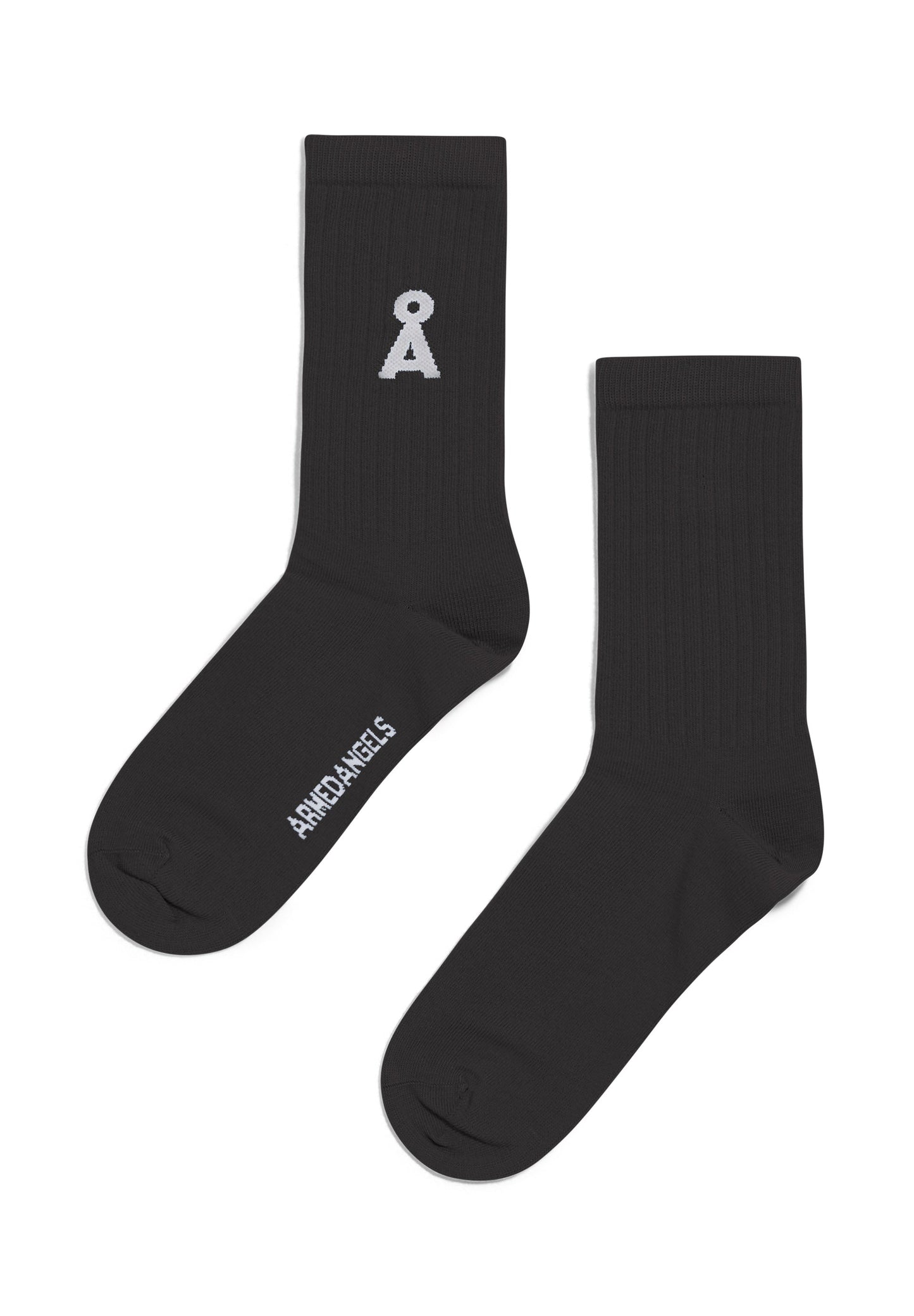 Chaussettes noires en coton bio et matière recyclée - saamu bold stripes black