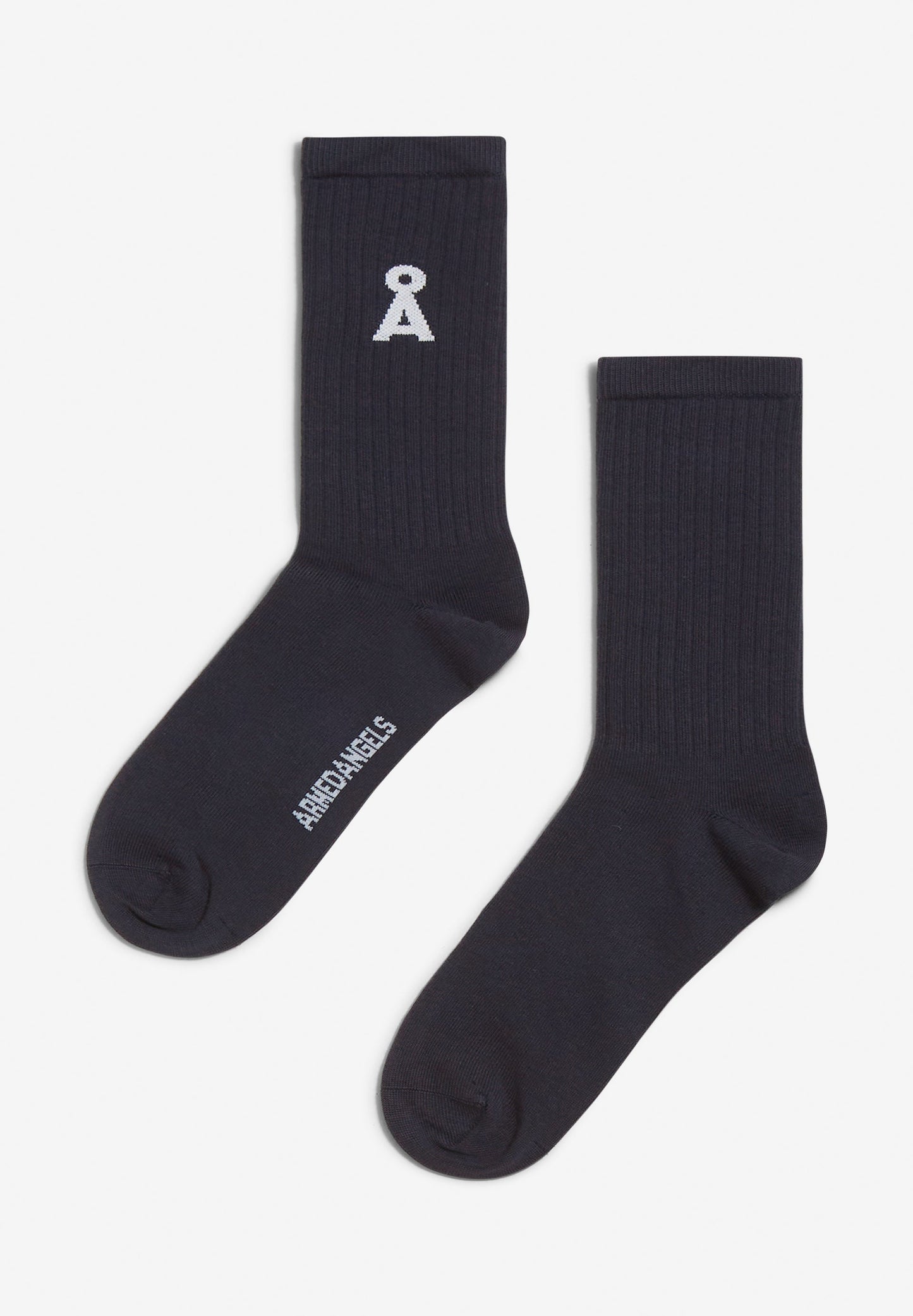 Chaussettes marine en coton bio et matière recyclée - saamu bold stripes night sky