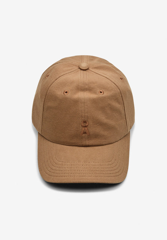Casquette camel en coton bio - yenaas bold smoky almond
