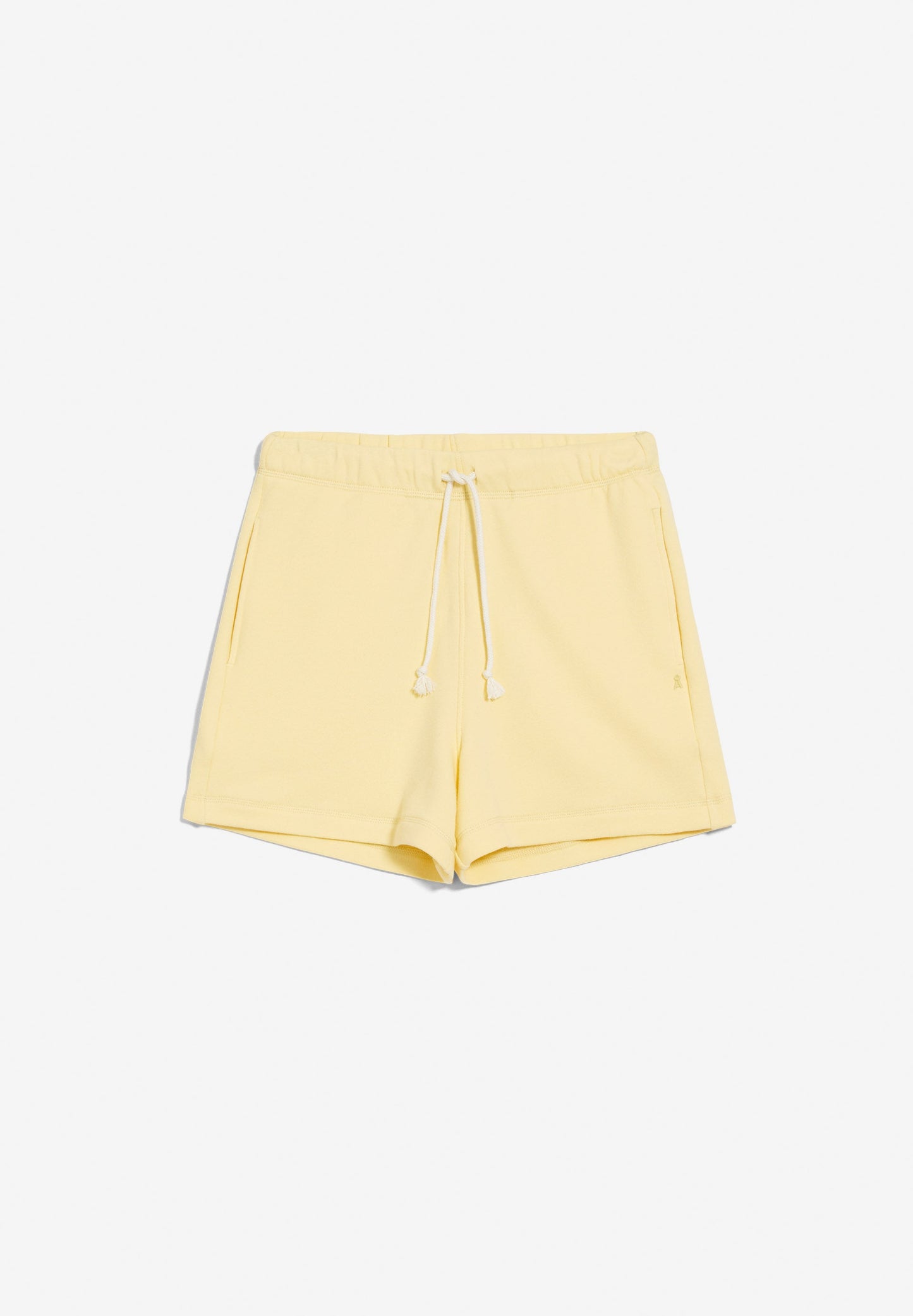 Short de jogging jaune en coton bio - luziaana straw
