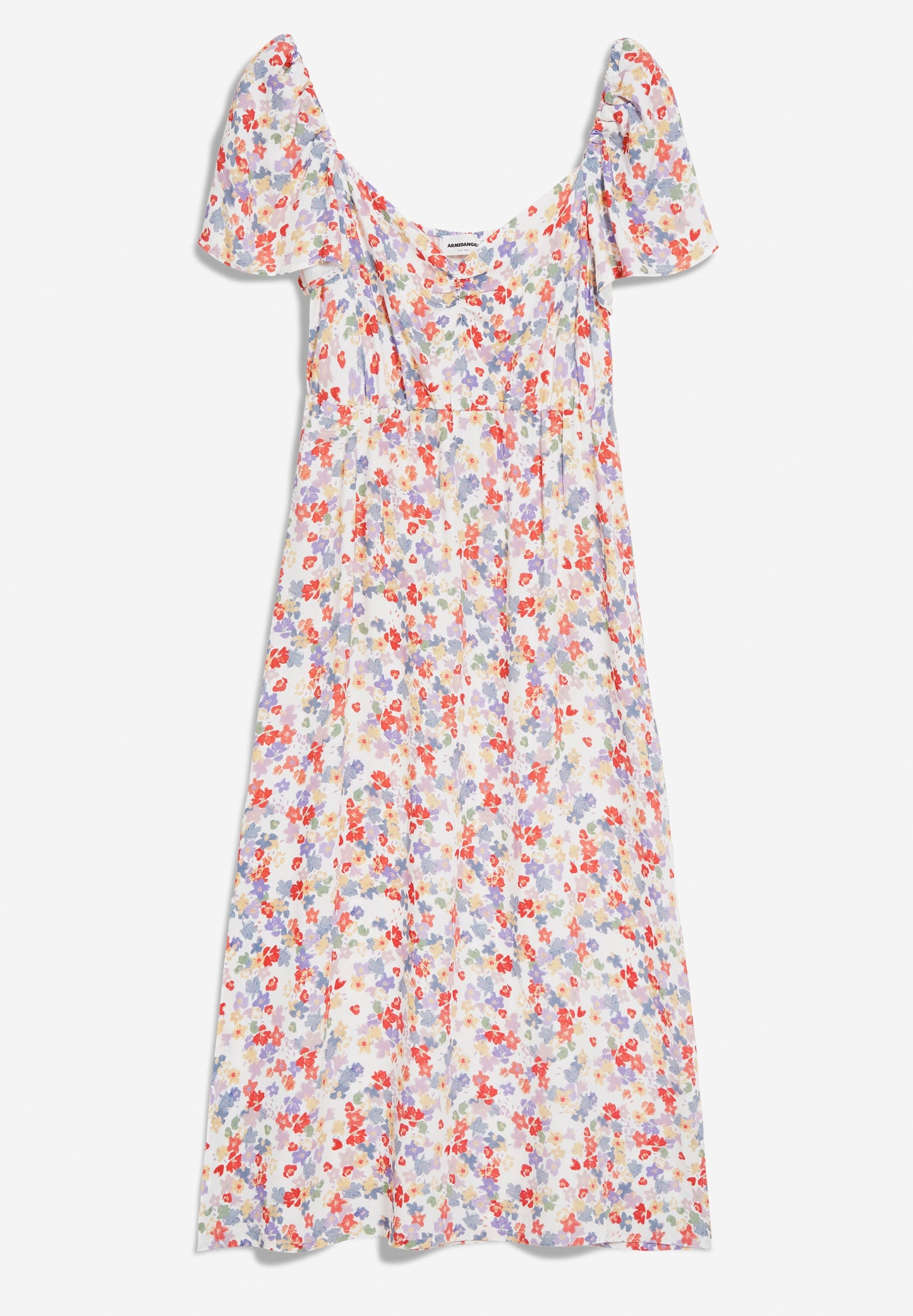 Robe longue fleurie en viscose ecovero - dreaa flora confetti white