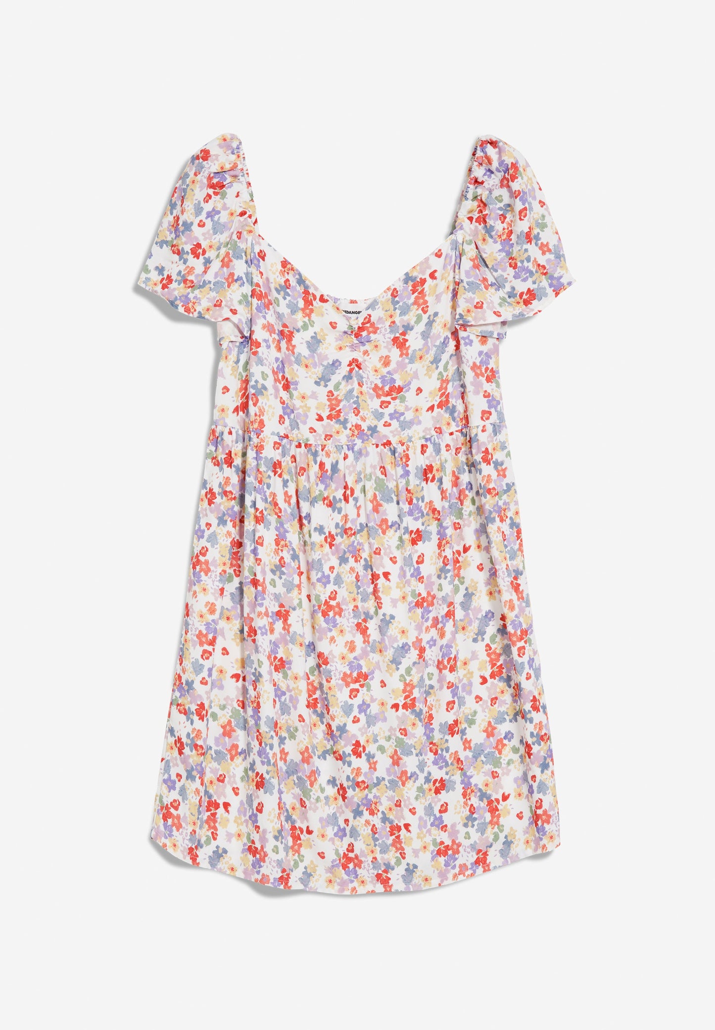 Robe motif fleurs en matière ecovero - gaiaa flora confetti white