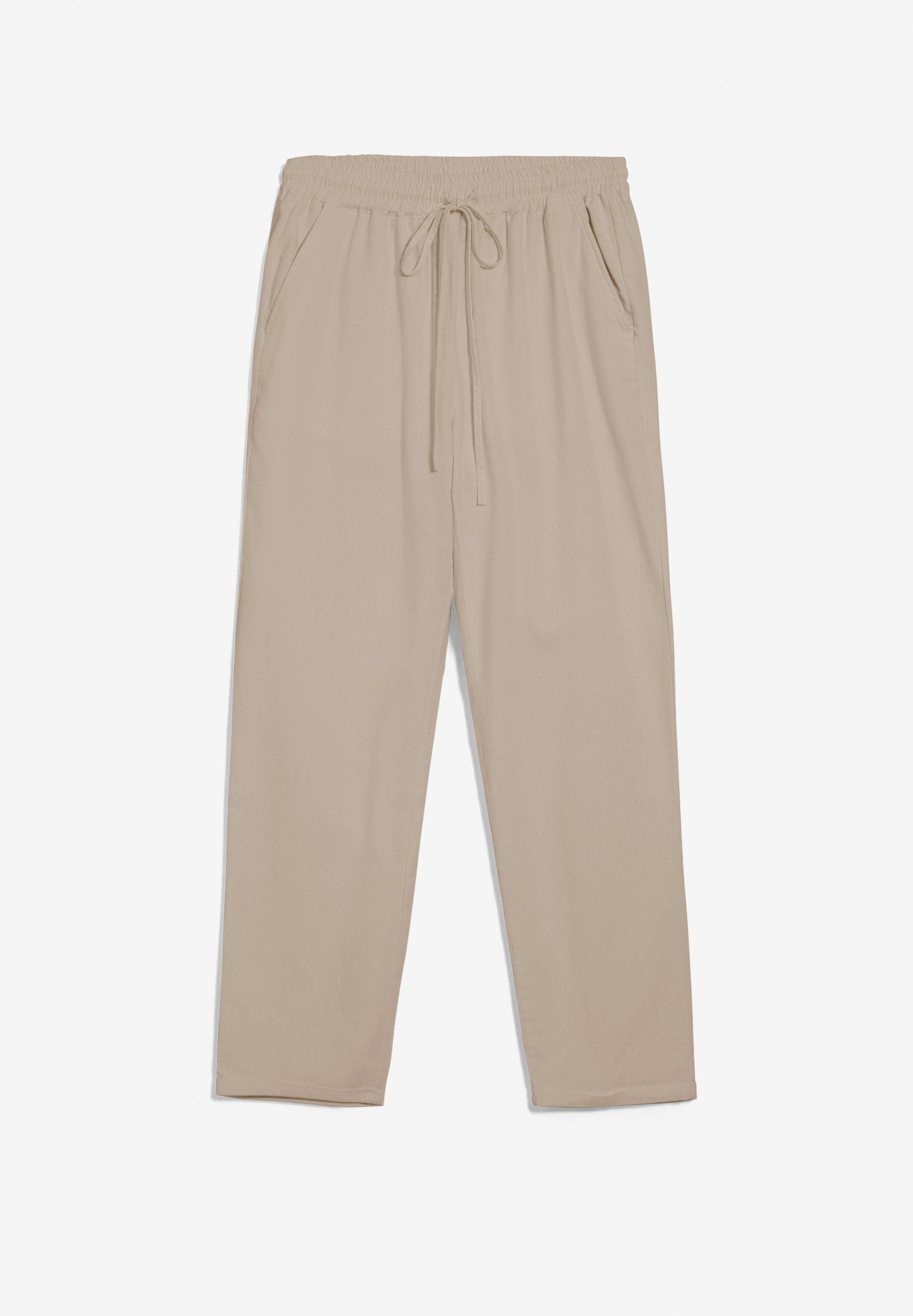 Pantalon beige en coton bio et lin - daniaa lino light desert