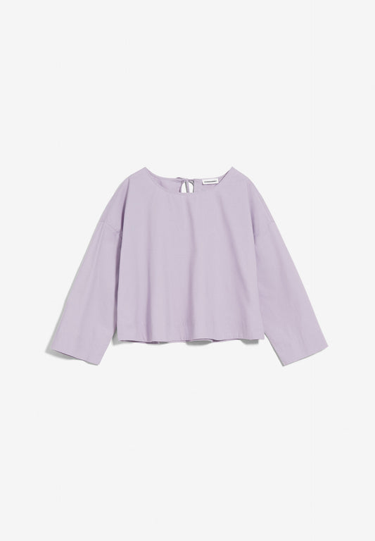 Blouse ample lilas en coton bio - agdaa purple noise