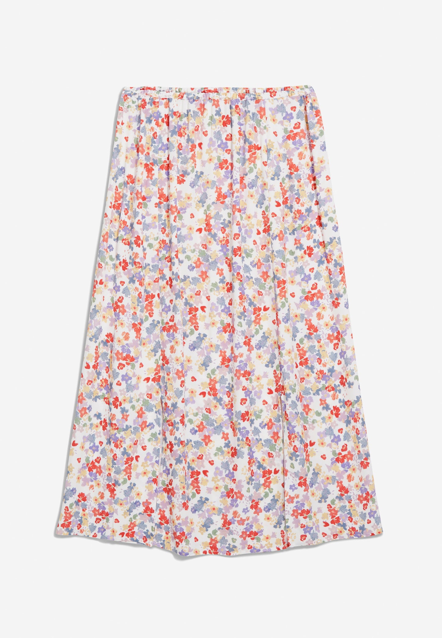 Jupe longue fleurie en ecovero - katinkaa flora confetti white