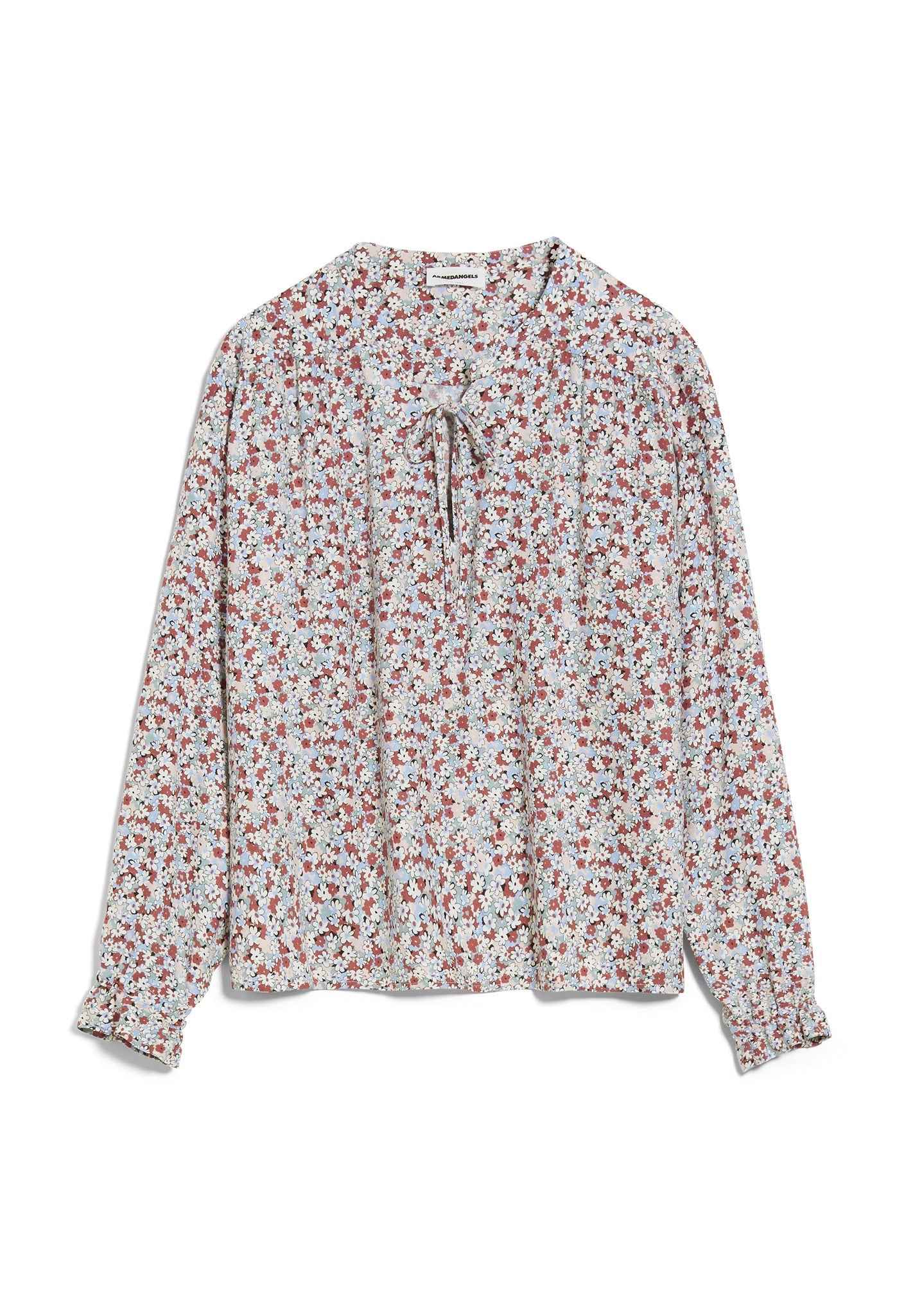 Blouse fleurie en viscose ecovero et recyclée - ilicaa boheme oatmilk