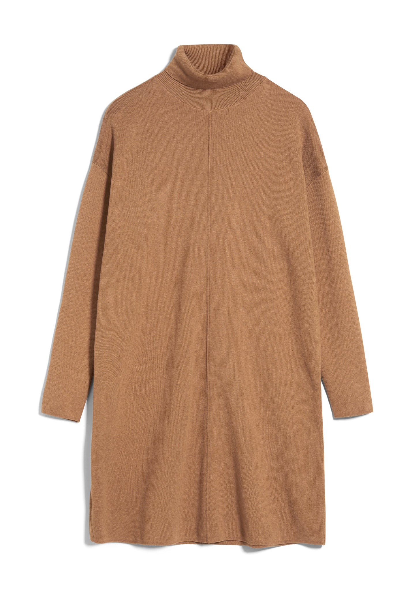 Robe pull camel en coton bio - stinaa cedar wood