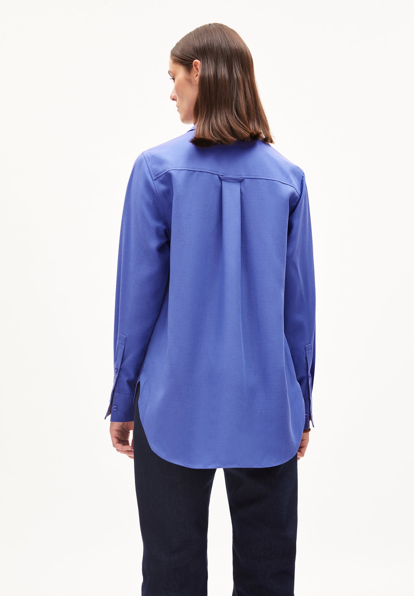 Chemise oversize violette en tencel - hiljaa vibrant violet
