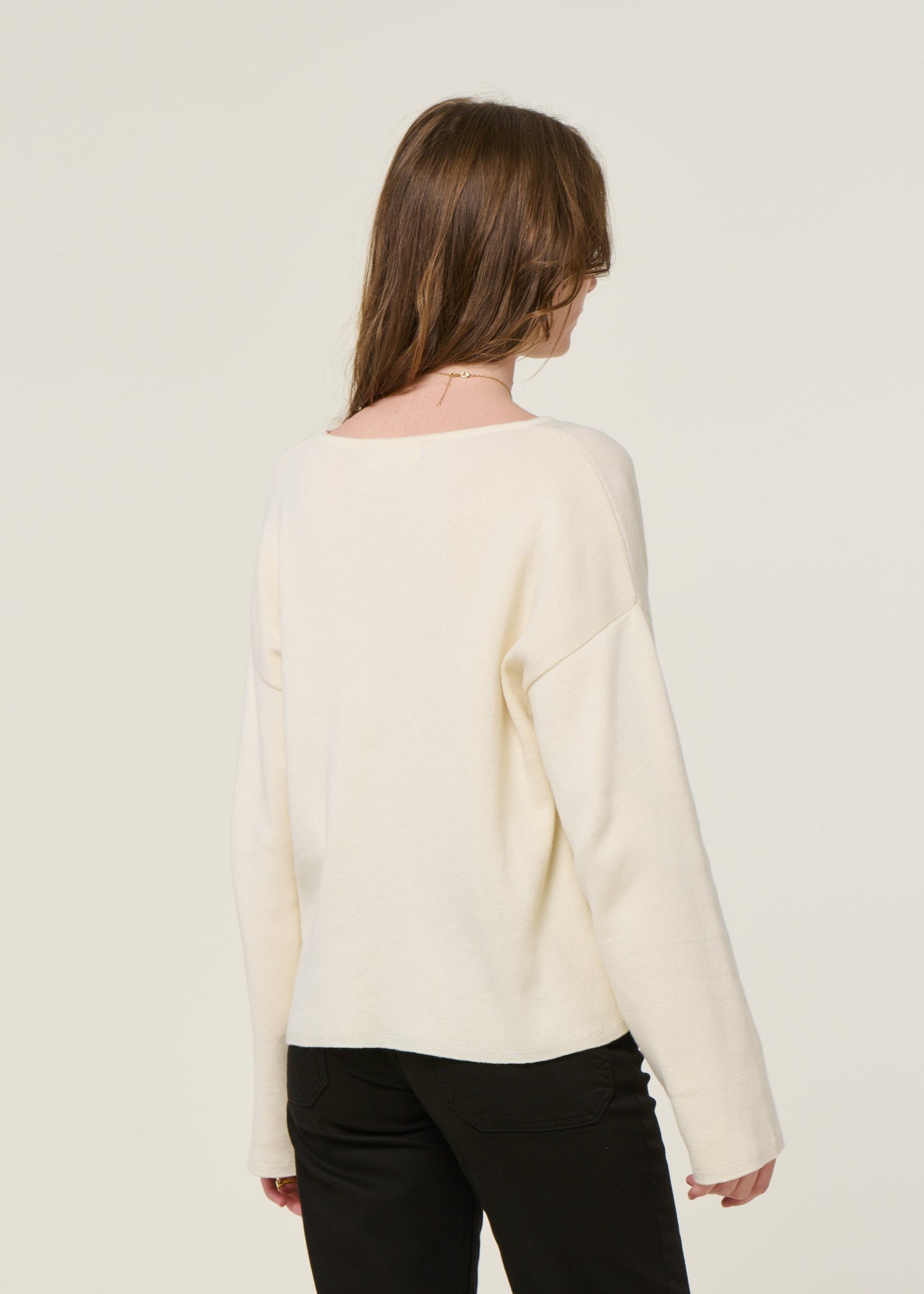 Pull en coton bio | écru "williamsburg offwhite"