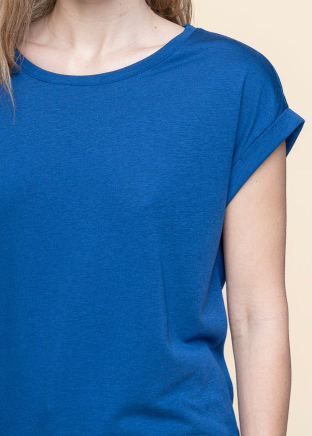 T-shirt en tencel® (procédé lyocell) | bleu "jilaana - lapis blue"