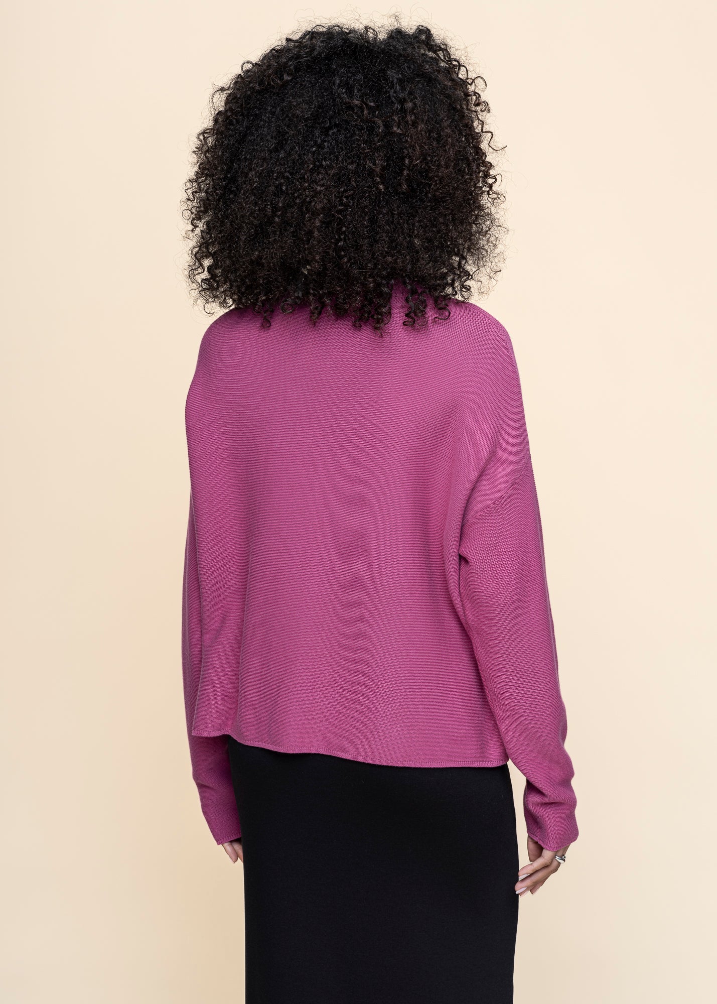 Pull ample en coton bio | rose "merinaa links links crushed berry"