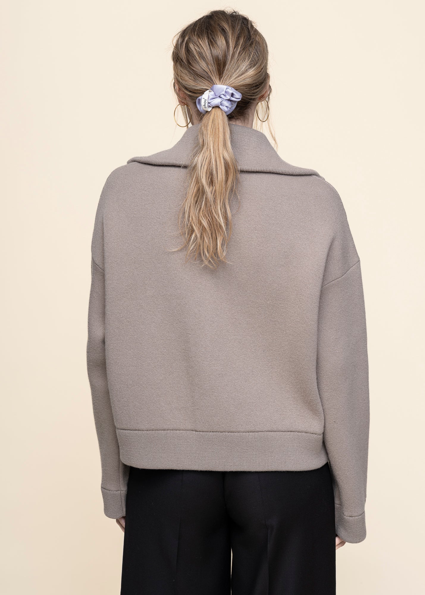 Veste en coton et laine bio | marron "joaniaas - shiitake"