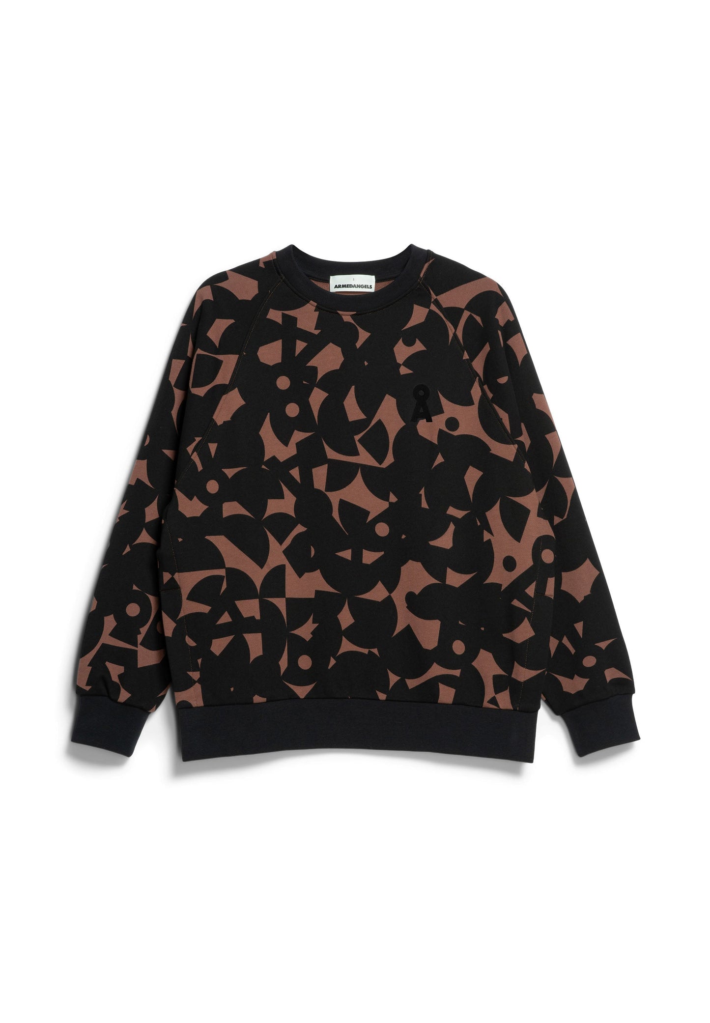 Pull à motifs en coton bio | Marron et noir "giovannaa abstract a deep brown"