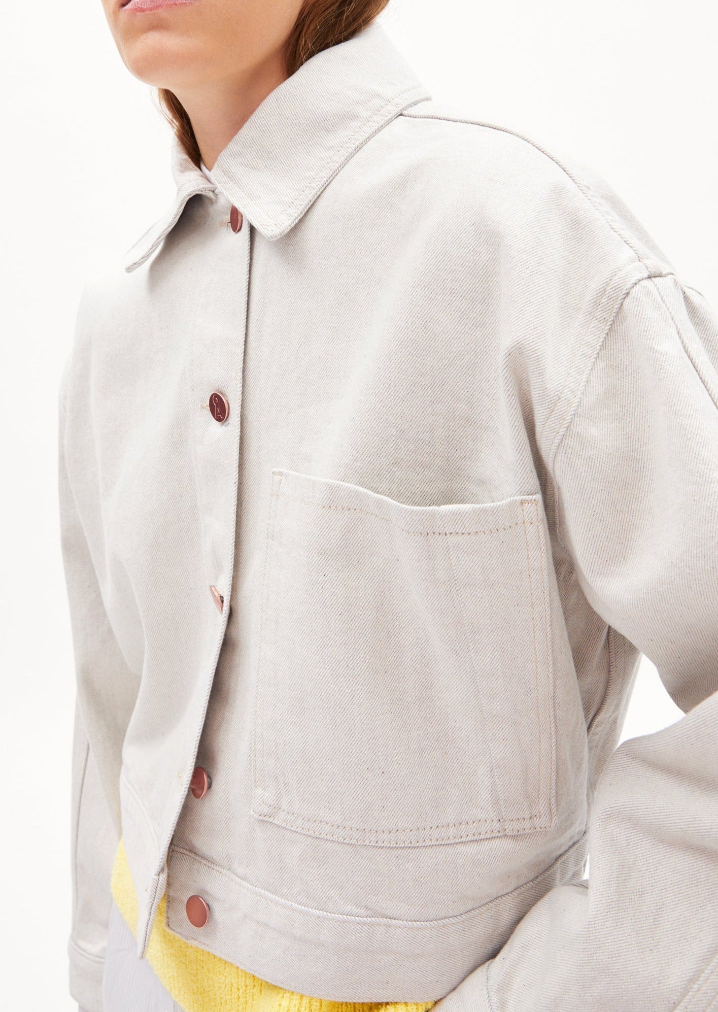 Veste oversize en coton bio et recyclé | gris "fileaa light flint"
