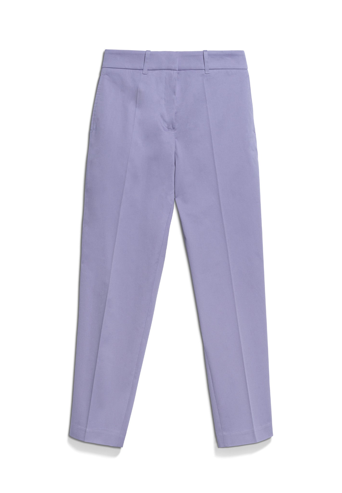 Pantalon à pinces en coton bio | Violet "warmaar light purple stone"