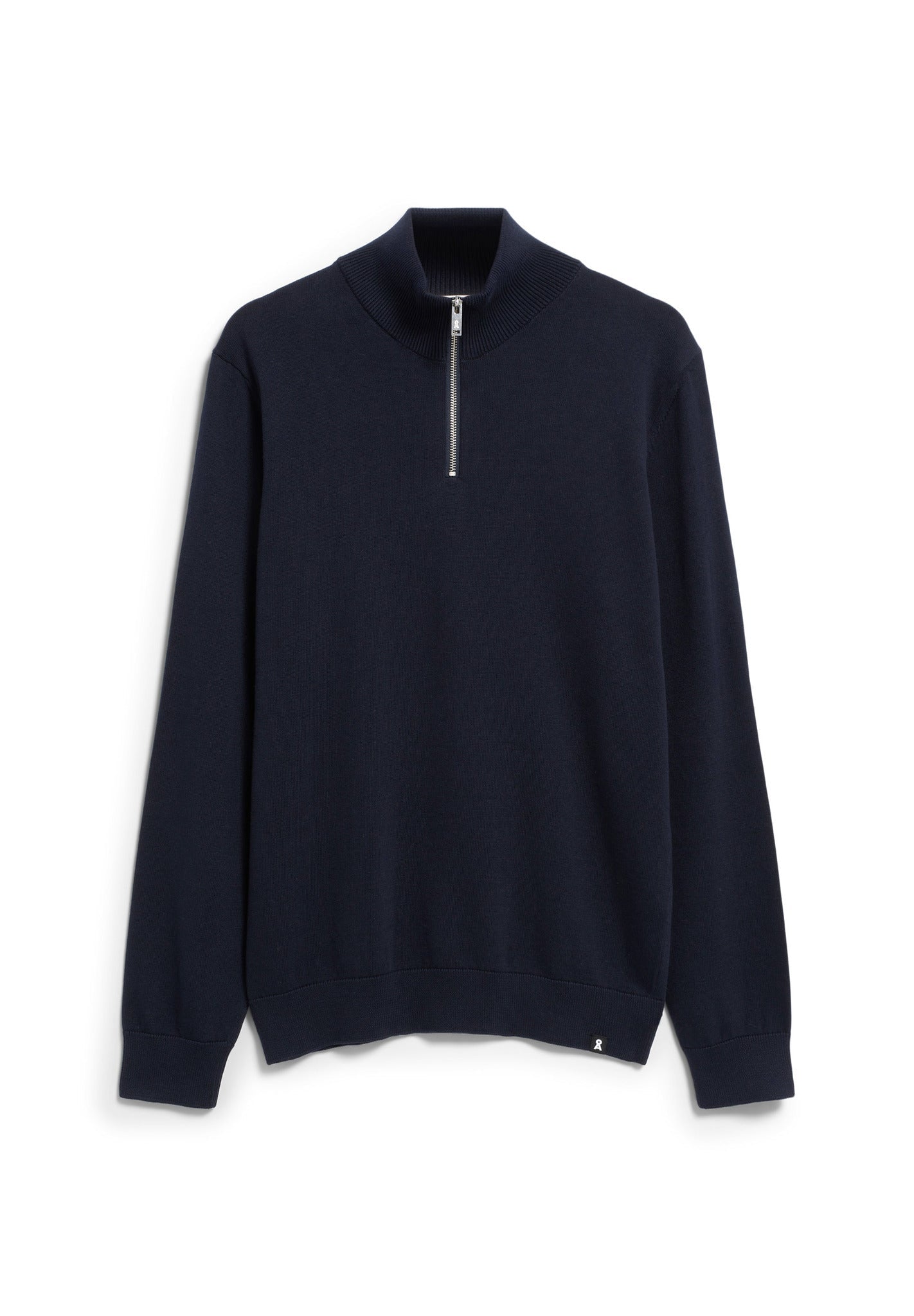 Sweat col zippé en coton bio | marine "faabes night sky"