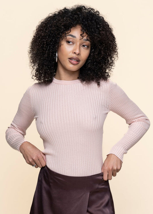 Sous-pull en coton biologique | rose "alaania rn - rosalilly"