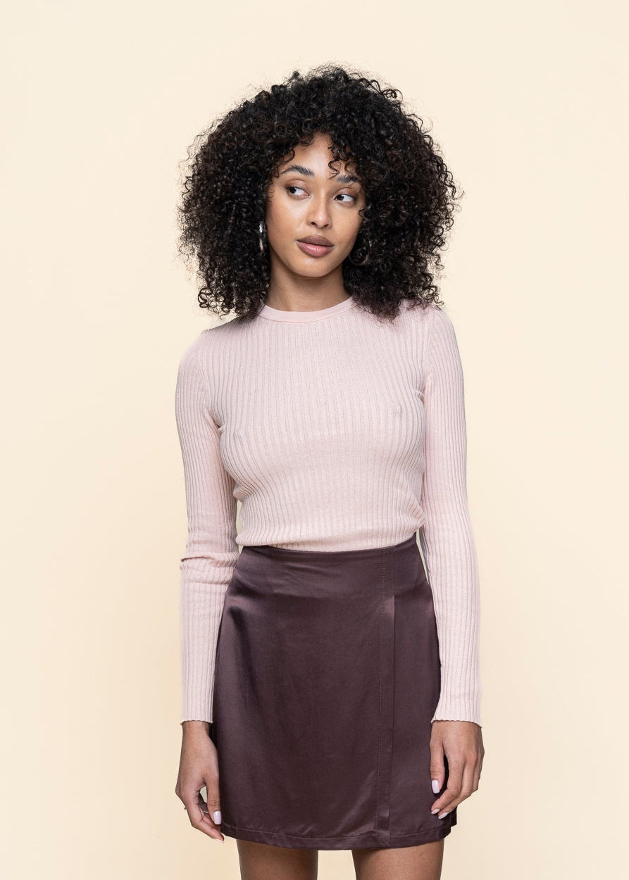 Sous-pull en coton biologique | rose "alaania rn - rosalilly"