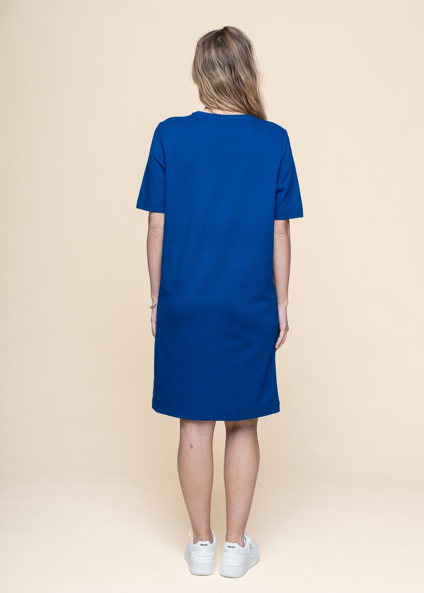 Robe t-shirt en ecovero | bleu "maariliana - lapis blue"