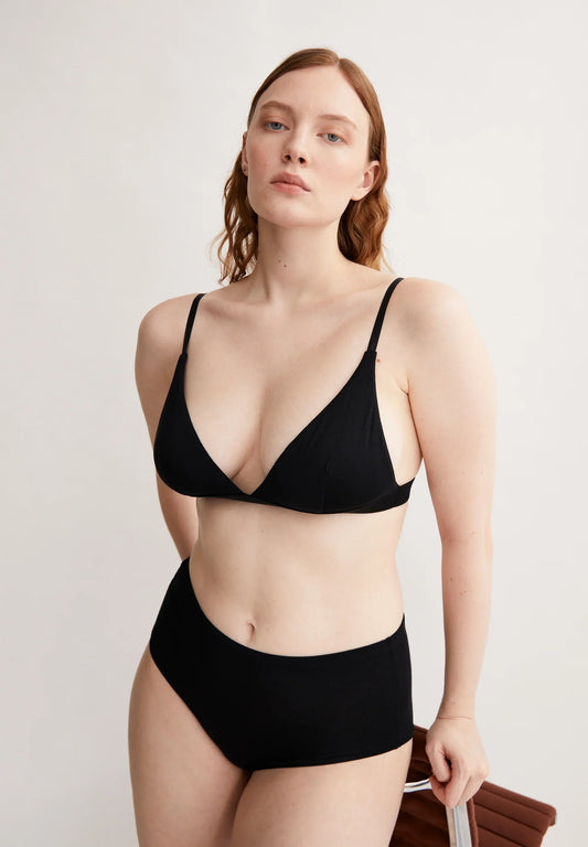 Soutien-gorge triangle en modal | noir "osilaa - black"