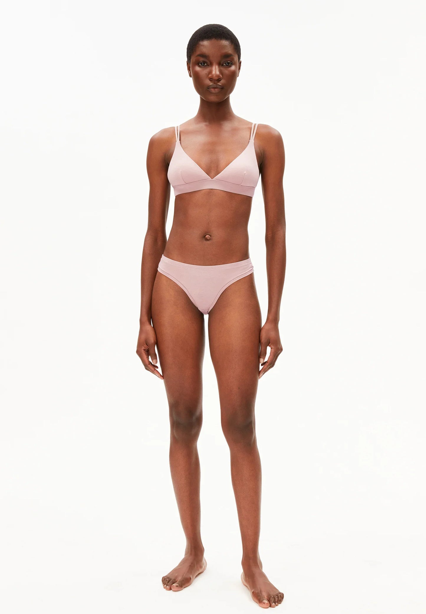 Soutien-gorge triangle en modal | rose "osilaa - grey blush"