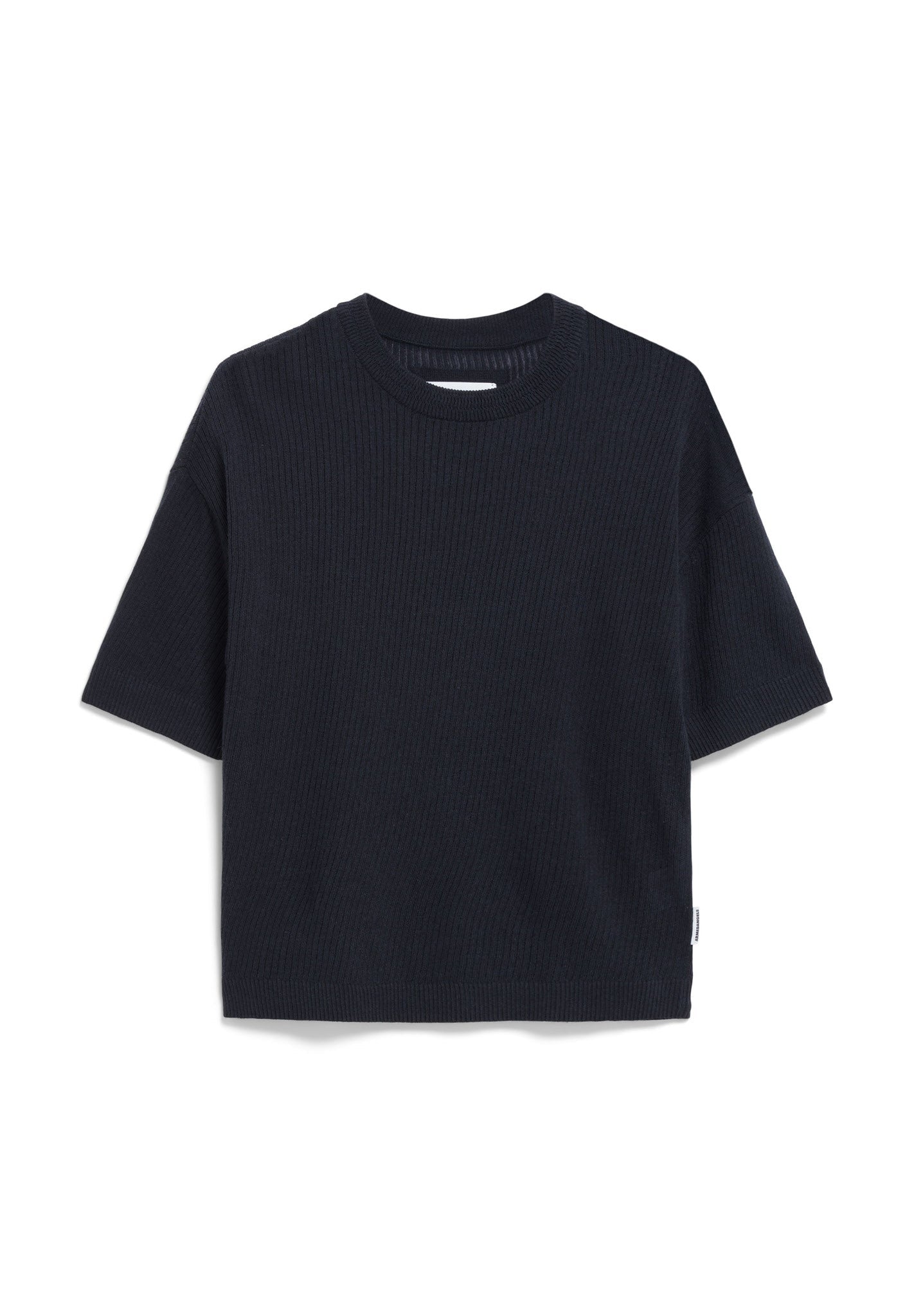 Top maille en lin, coton bio et ecovero | noir "Lizaa lino - black"