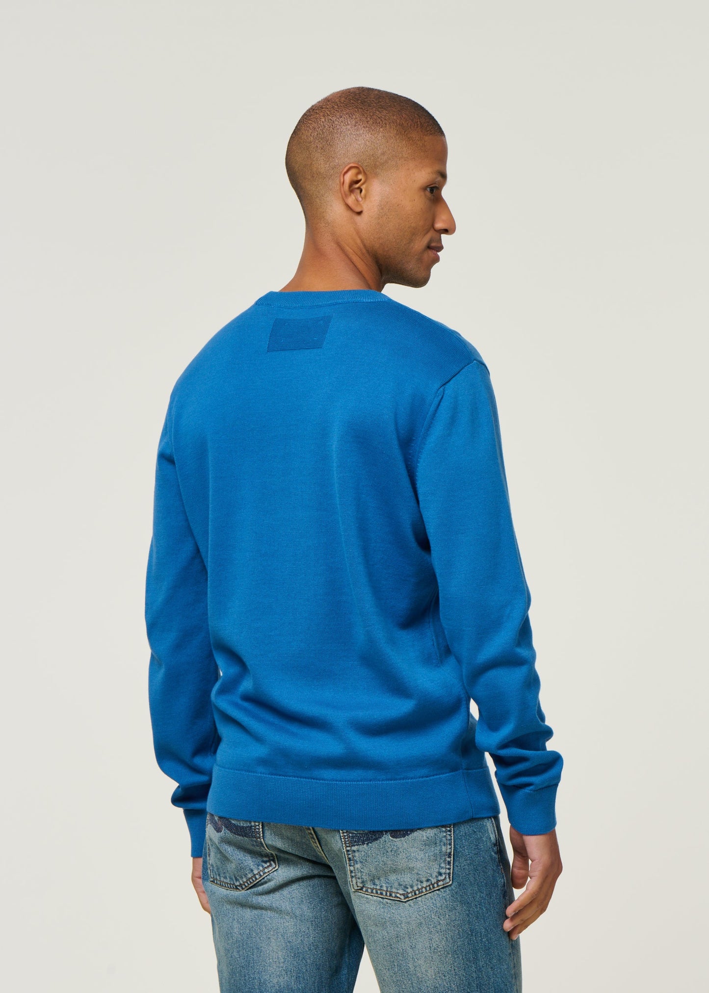 Pull en coton biologique | bleu "loukaa knit sweater - dark morning"