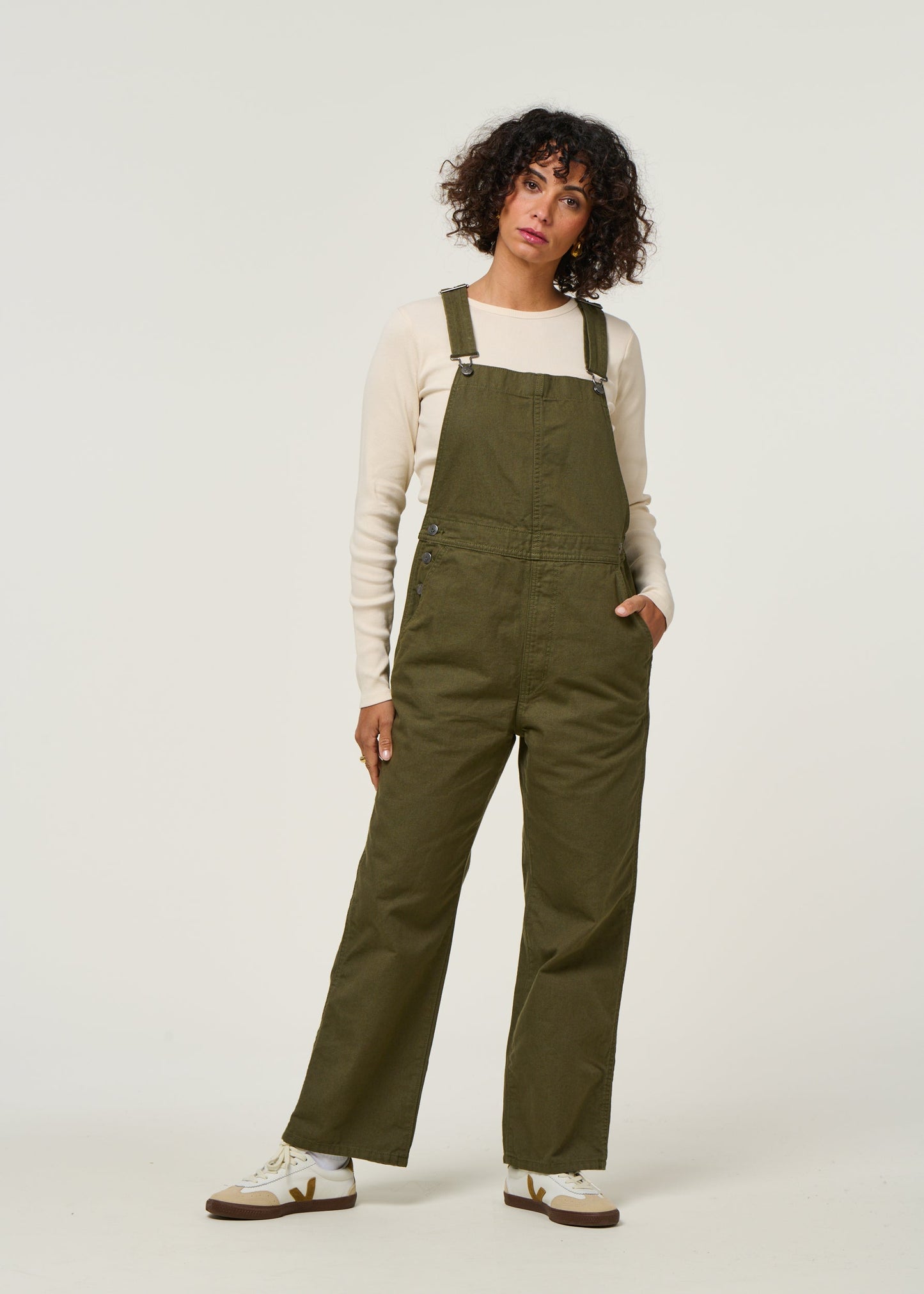 Salopette en coton biologique | vert "point reyes canvas overalls - bsng"