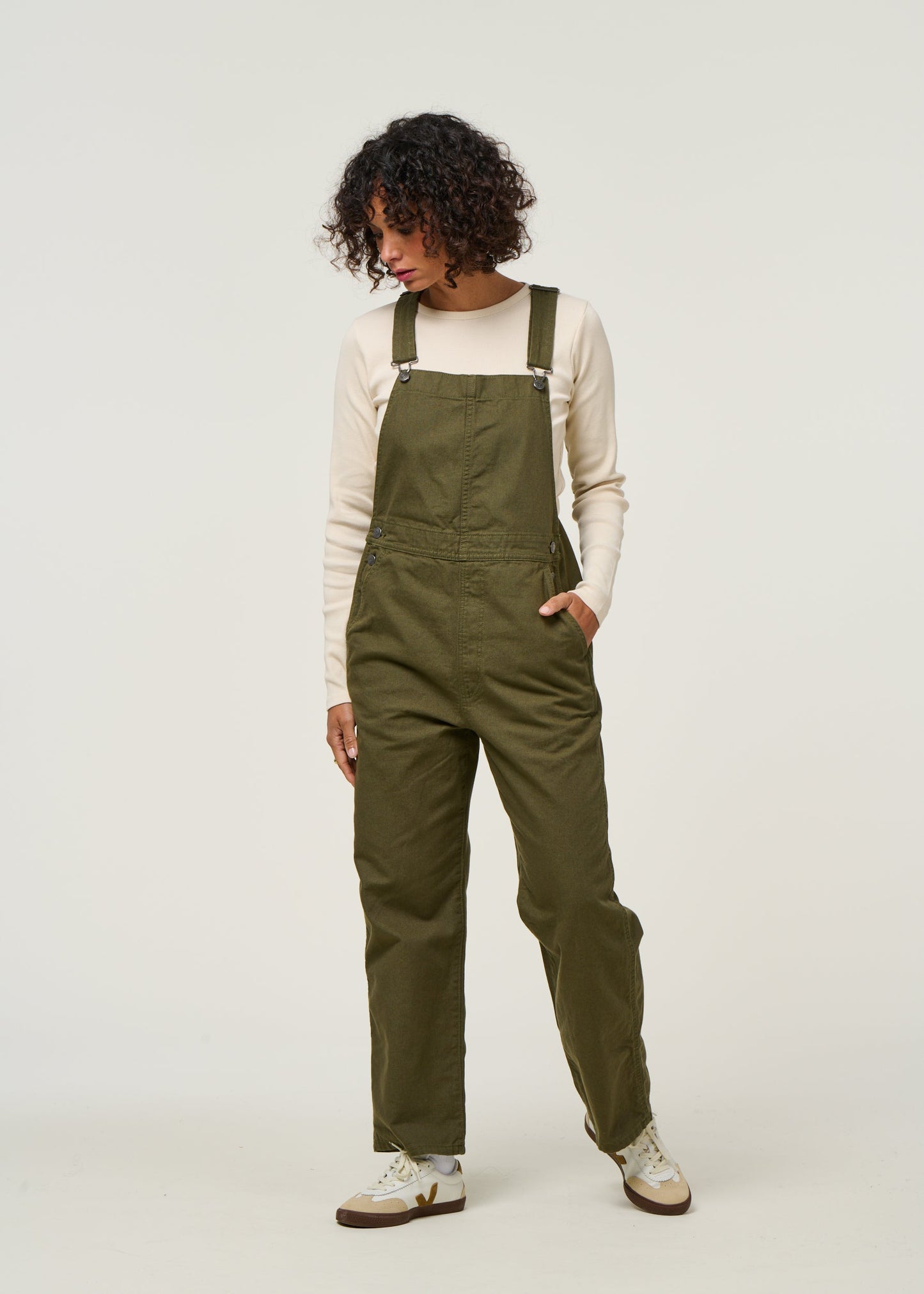 Salopette en coton biologique | vert "point reyes canvas overalls - bsng"