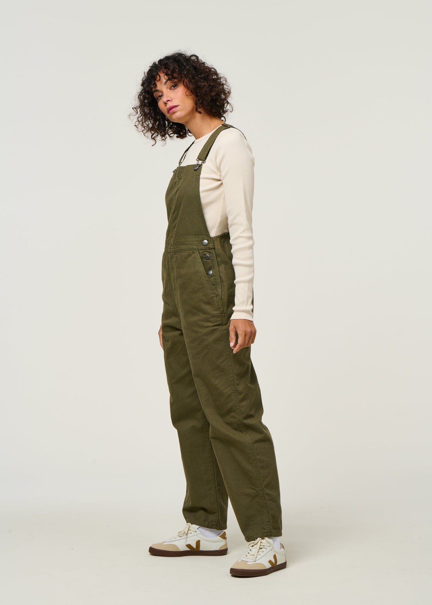 Salopette en coton biologique | vert "point reyes canvas overalls - bsng"