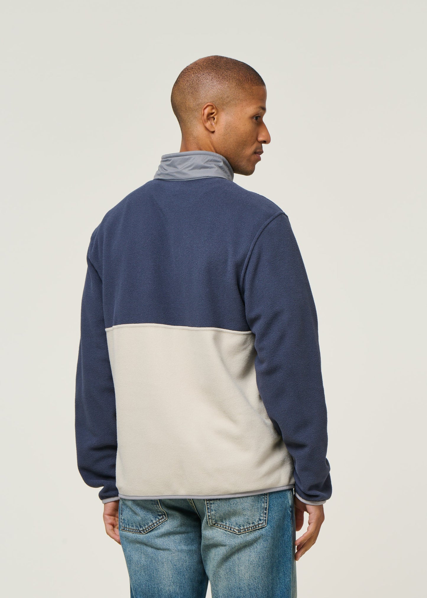 Polaire col zippé en recyclé | bicolore "microdini 1/2 zip p/o - plcn"