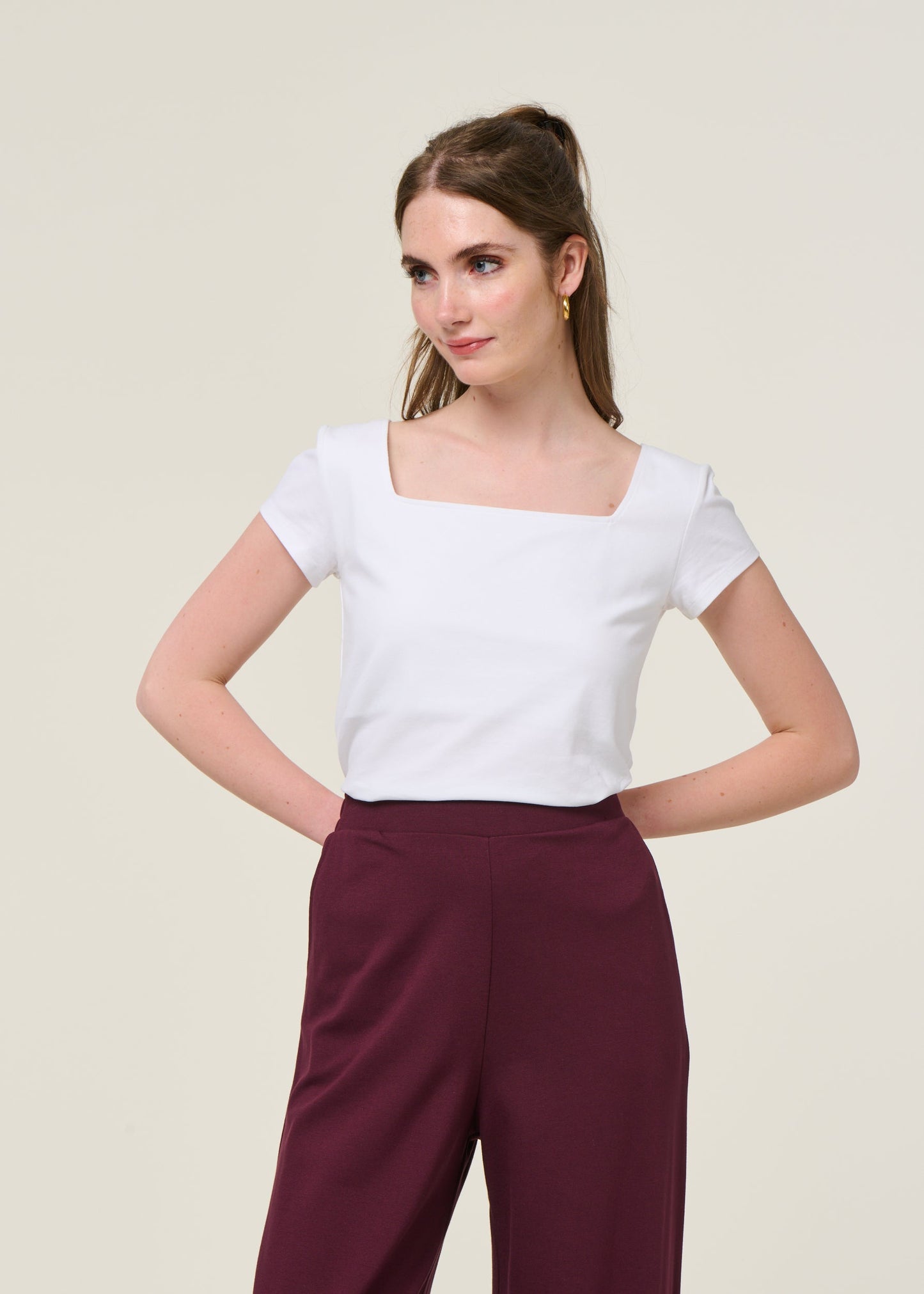 T-shirt en coton bio | blanc "arima - white"