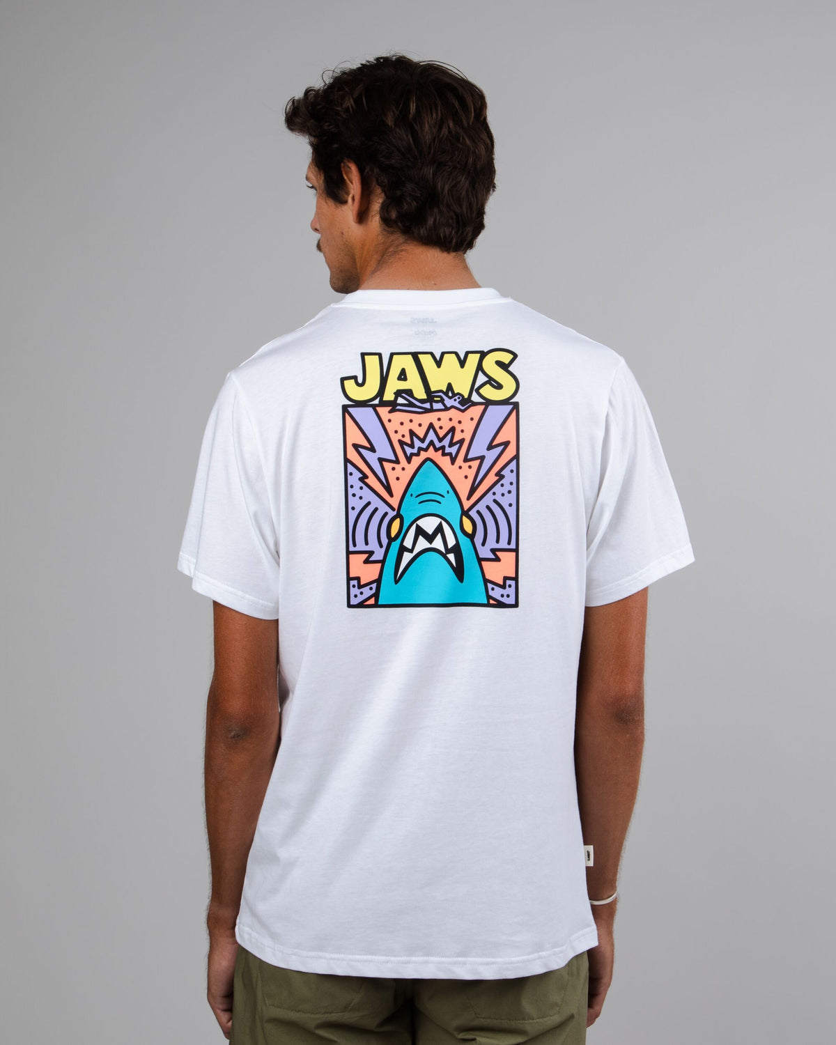 T-shirt en coton bio | blanc "jaws t-shirt white white"