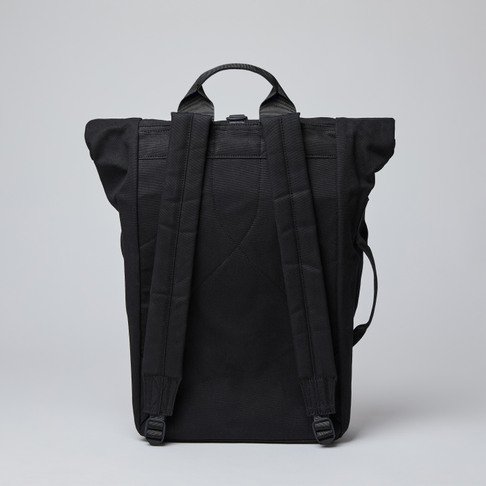Sac à dos rolltop noir en coton bio - Dante vegan (ancien sku)