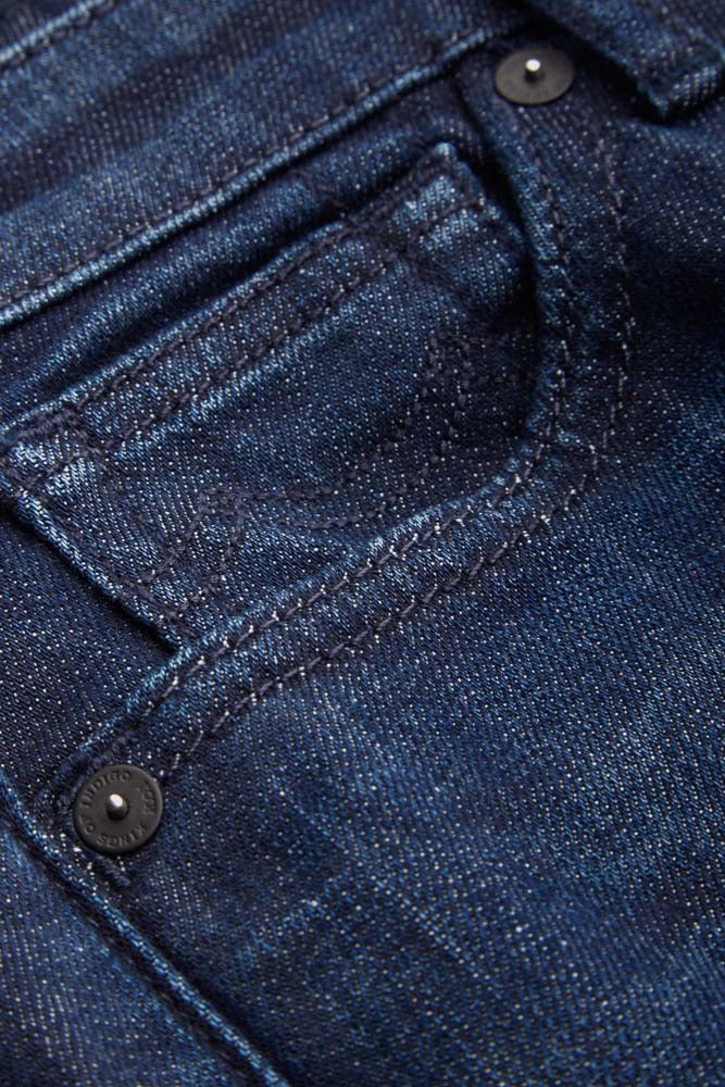 Jean skinny en coton bio | bleu brut "christina high gorbi"