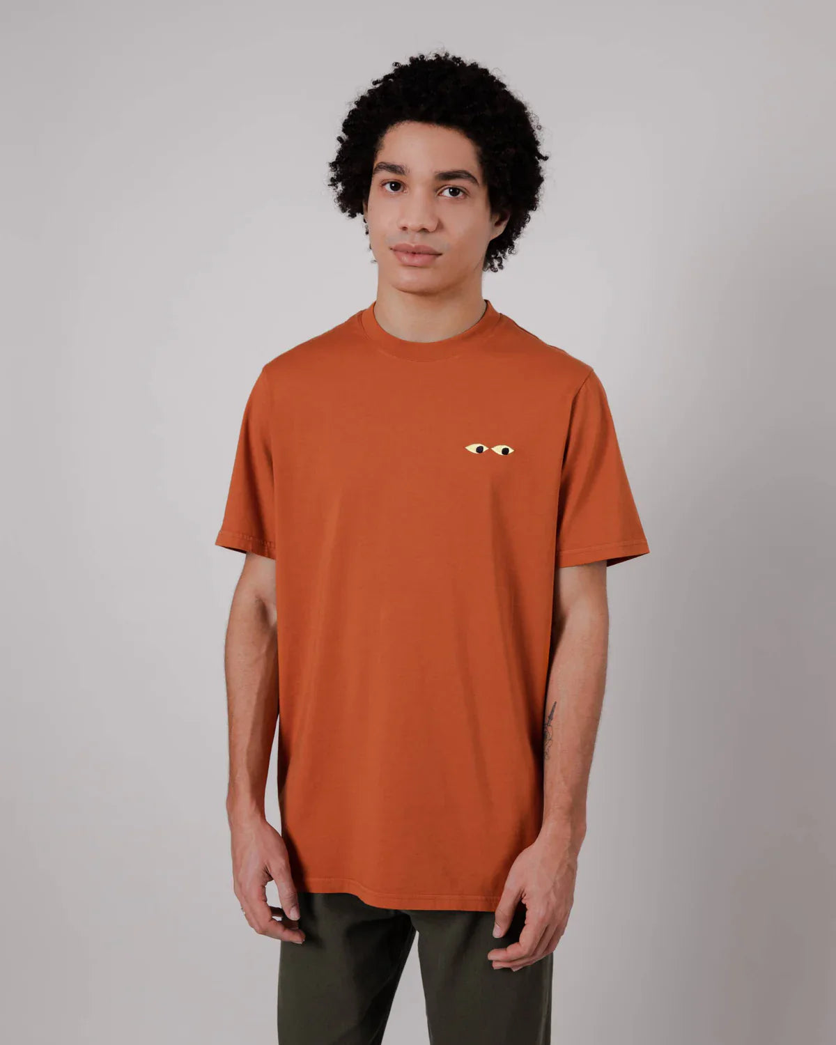 t-shirt ample en coton bio | orange "eyes t-shirt spices"