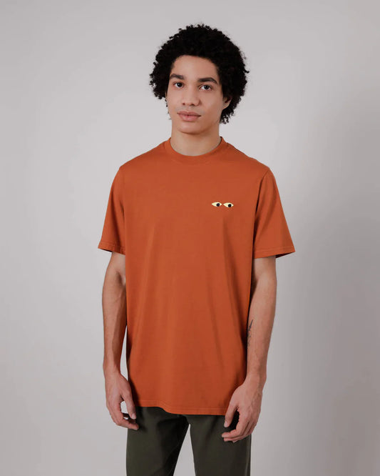 t-shirt ample en coton bio | orange "eyes t-shirt spices"